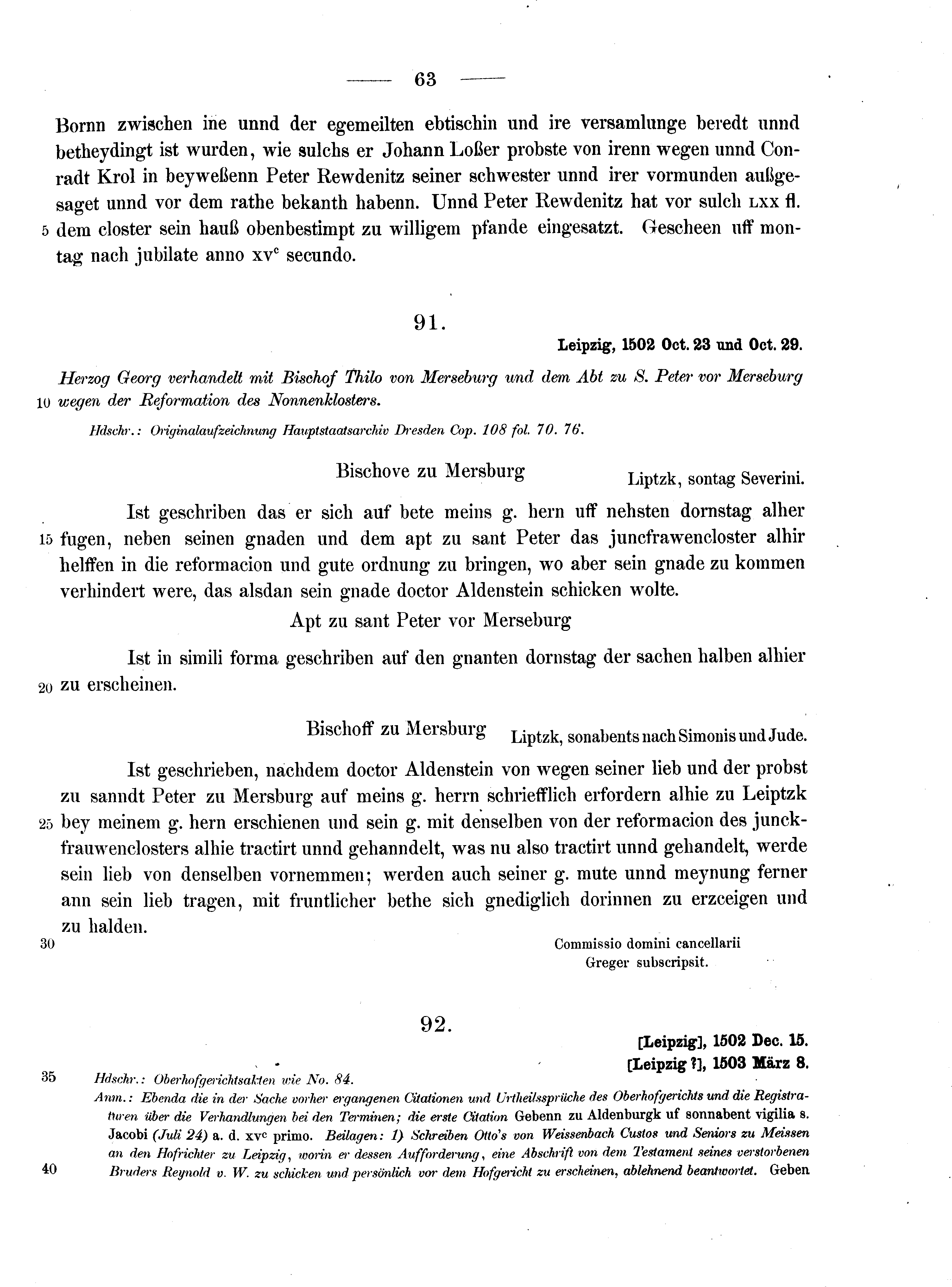 Historische Urkunde Seite 63 aus Band cds2_10