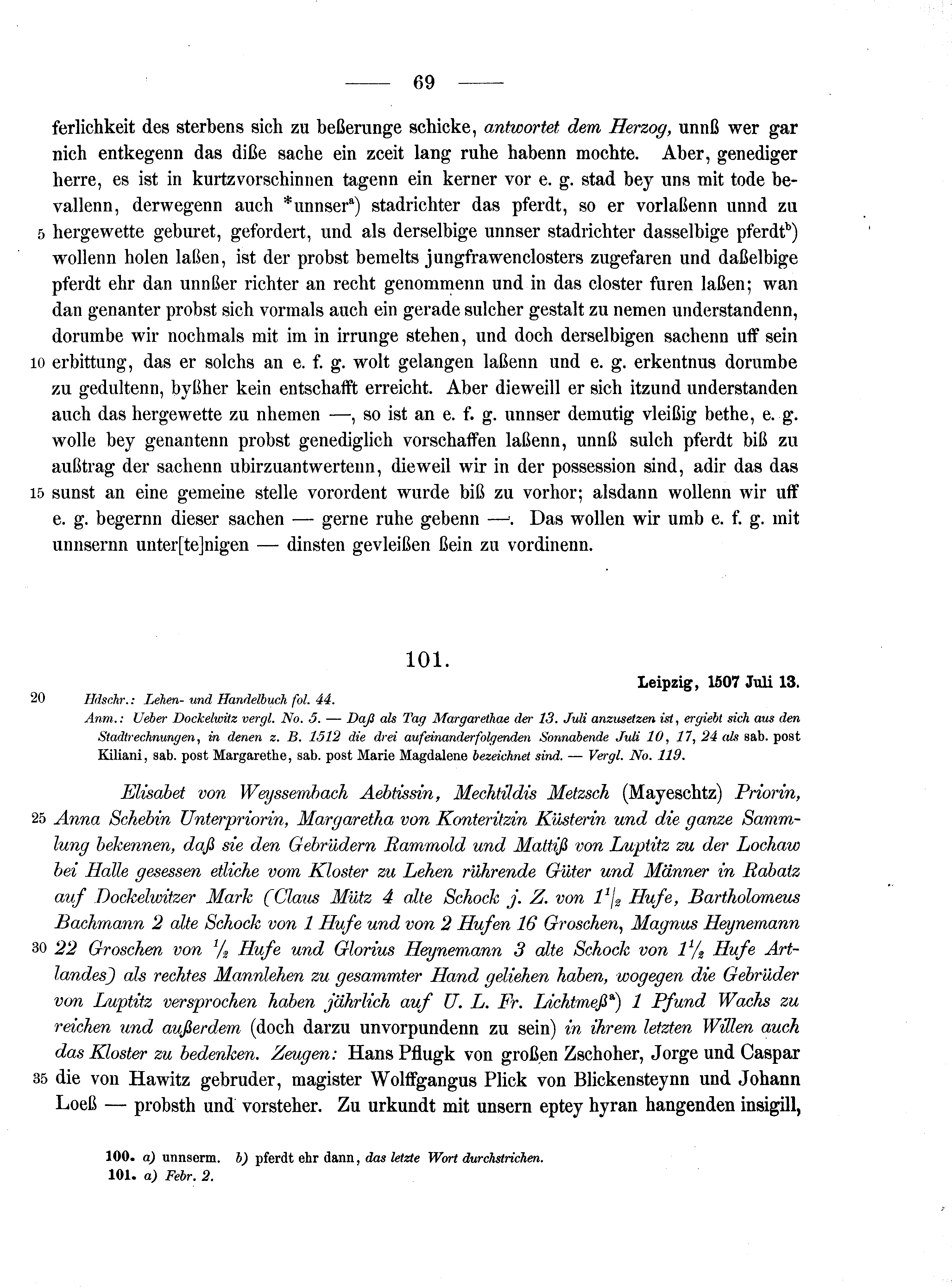 Historische Urkunde Seite 69 aus Band cds2_10