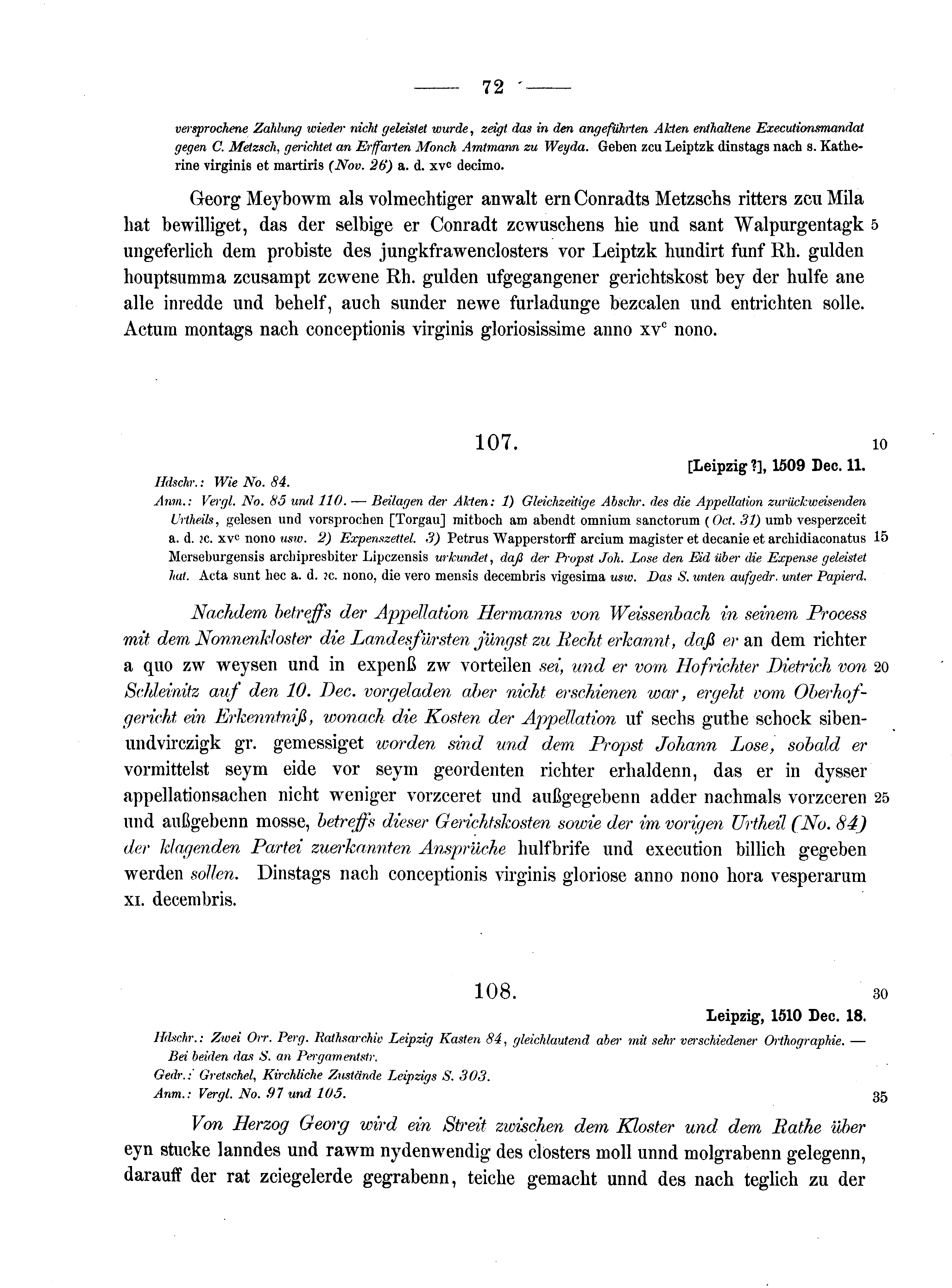 Historische Urkunde Seite 72 aus Band cds2_10