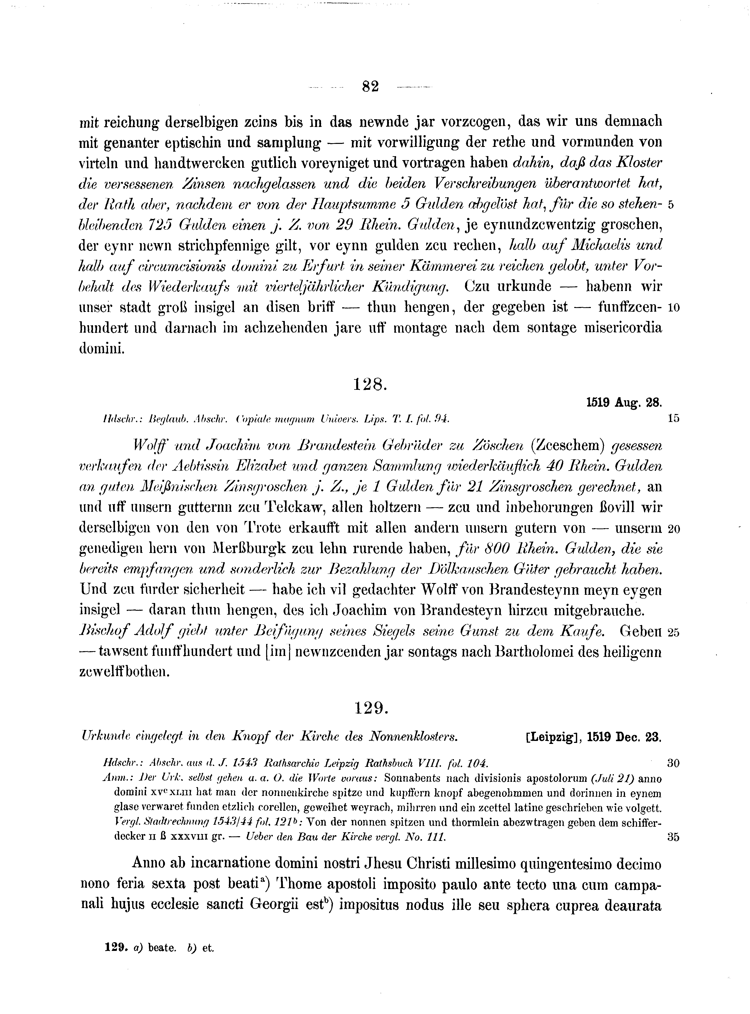 Historische Urkunde Seite 82 aus Band cds2_10