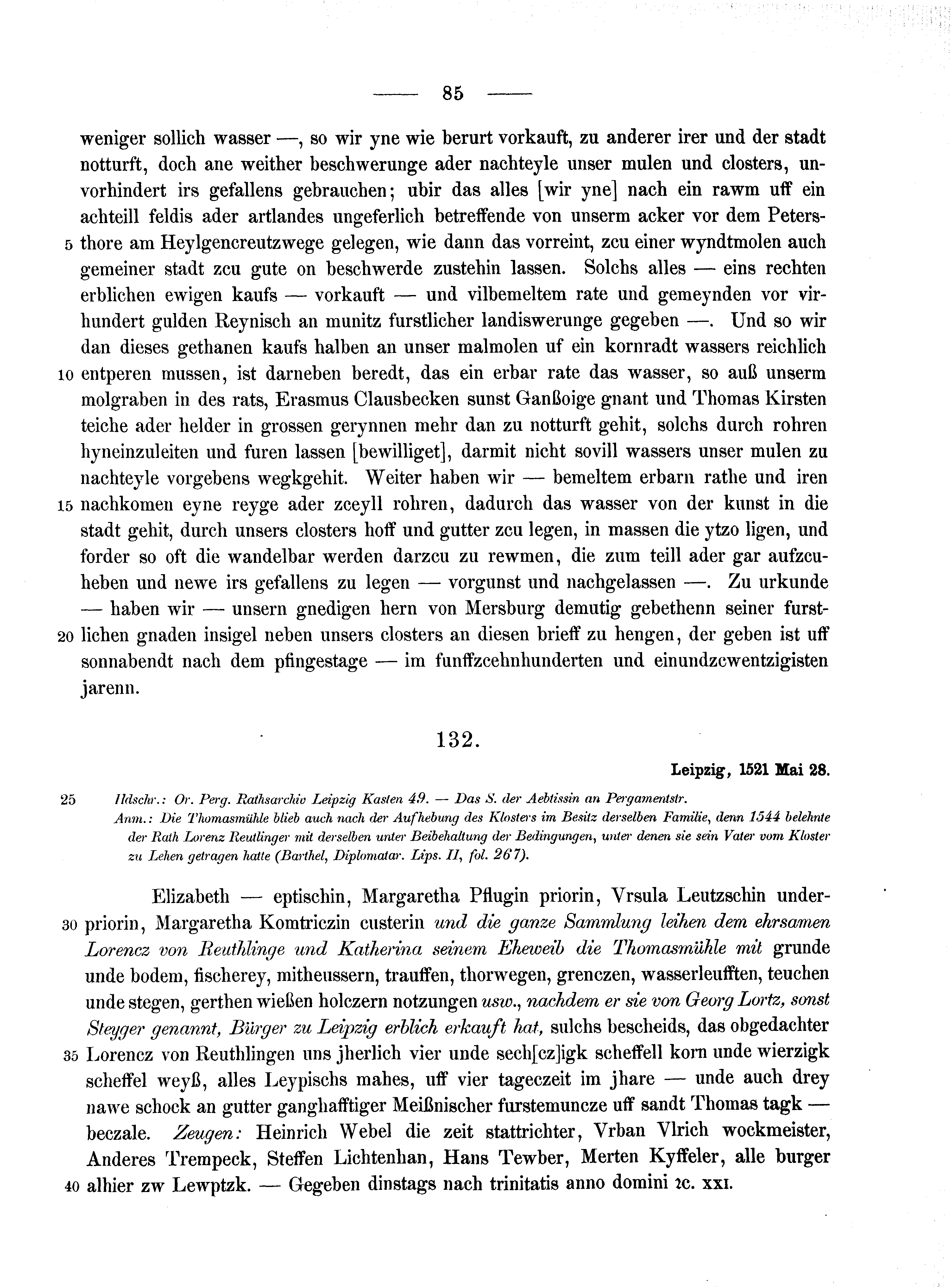 Historische Urkunde Seite 85 aus Band cds2_10