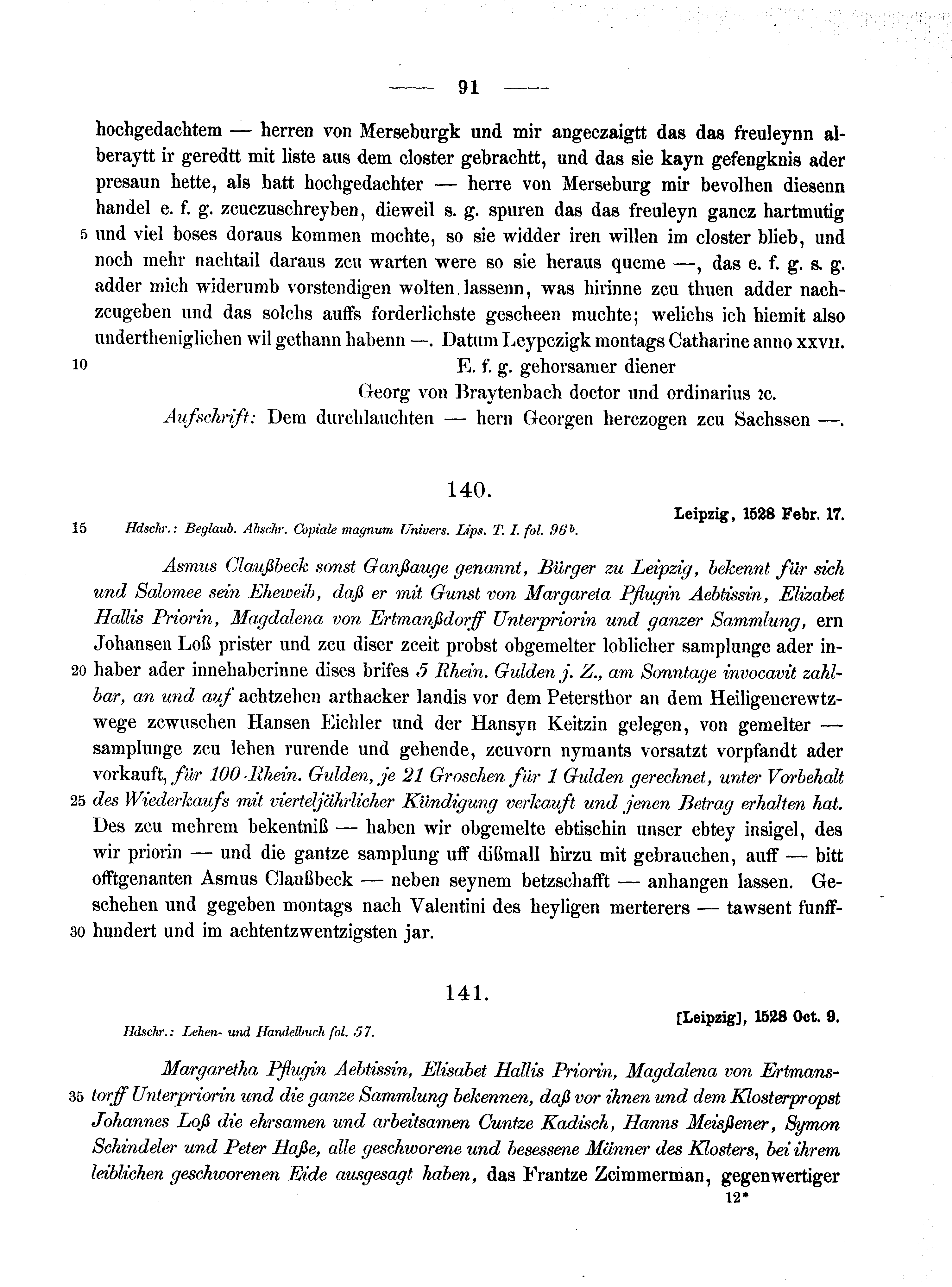 Historische Urkunde Seite 91 aus Band cds2_10