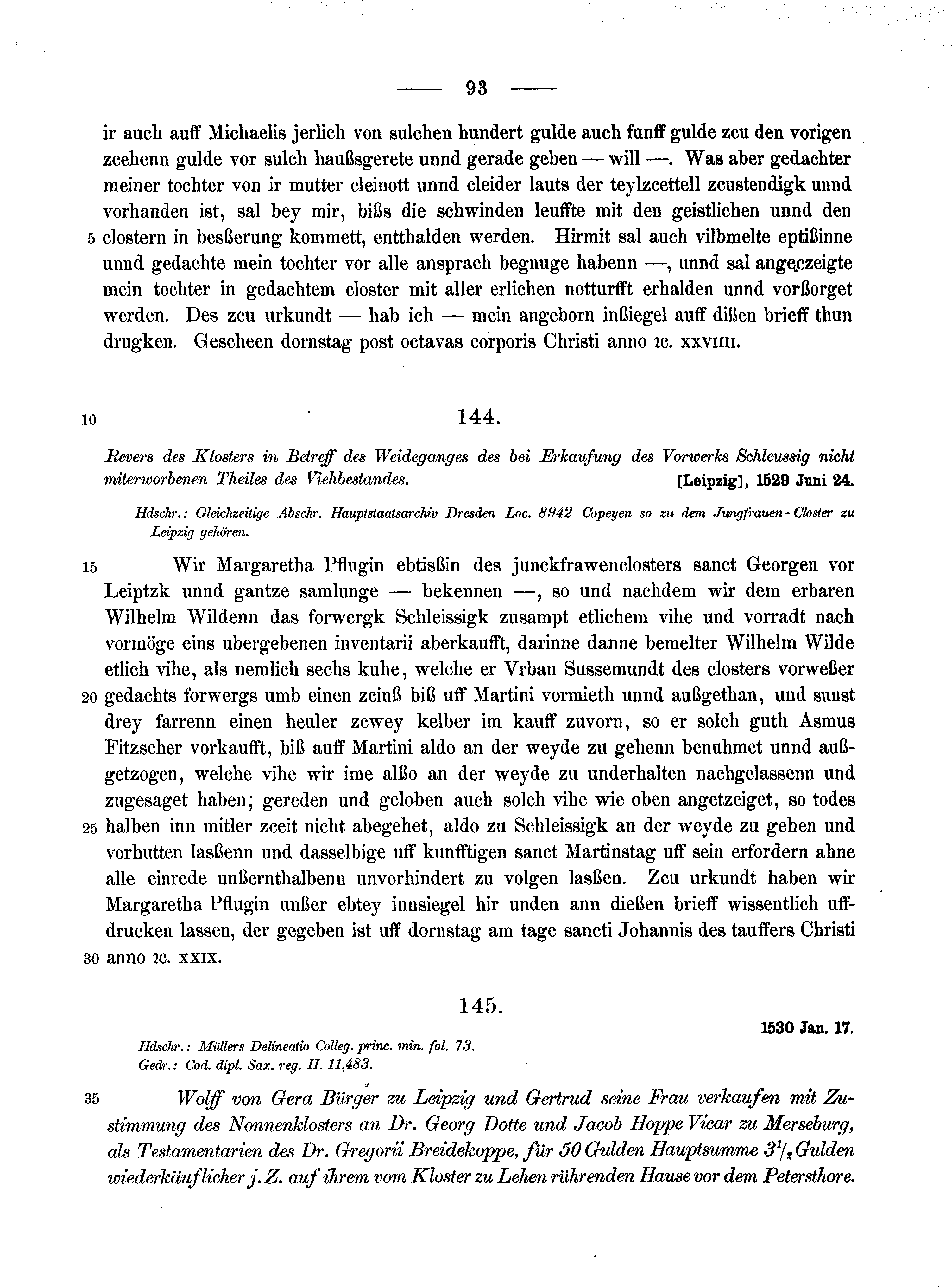 Historische Urkunde Seite 93 aus Band cds2_10
