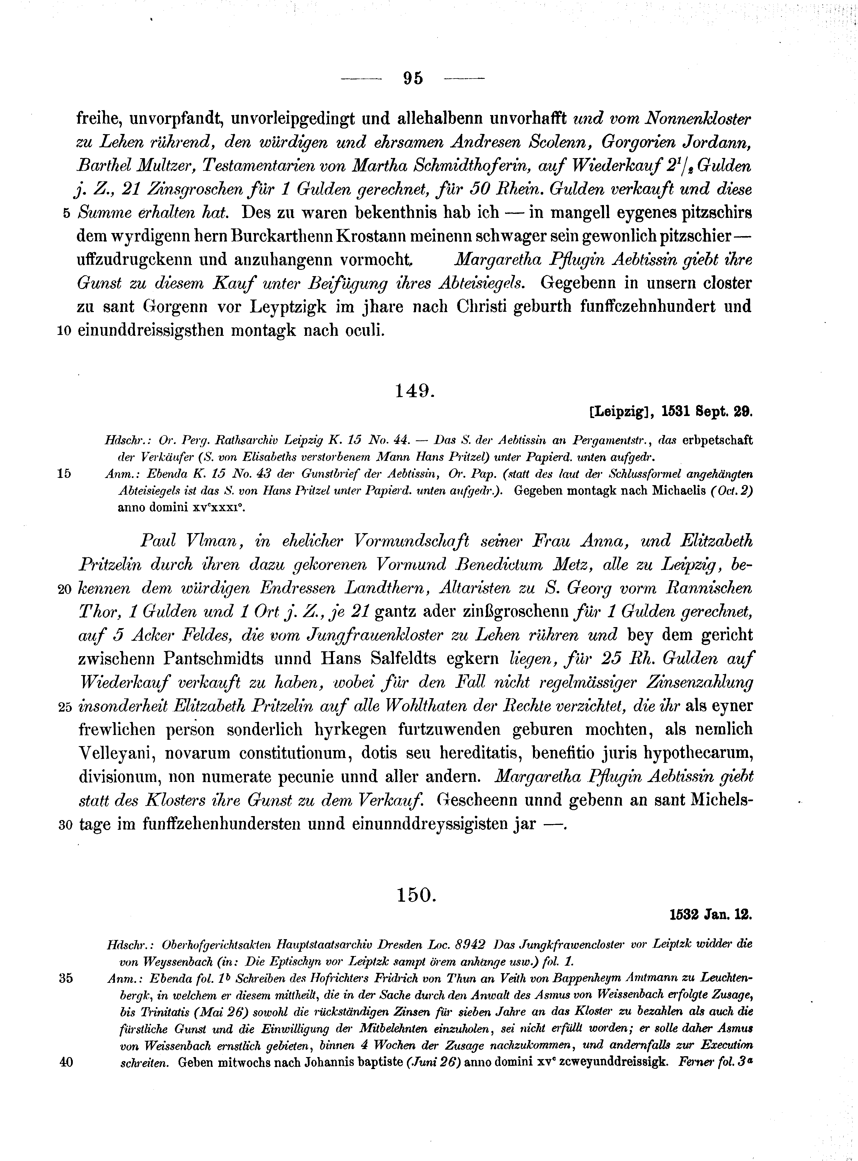 Historische Urkunde Seite 95 aus Band cds2_10