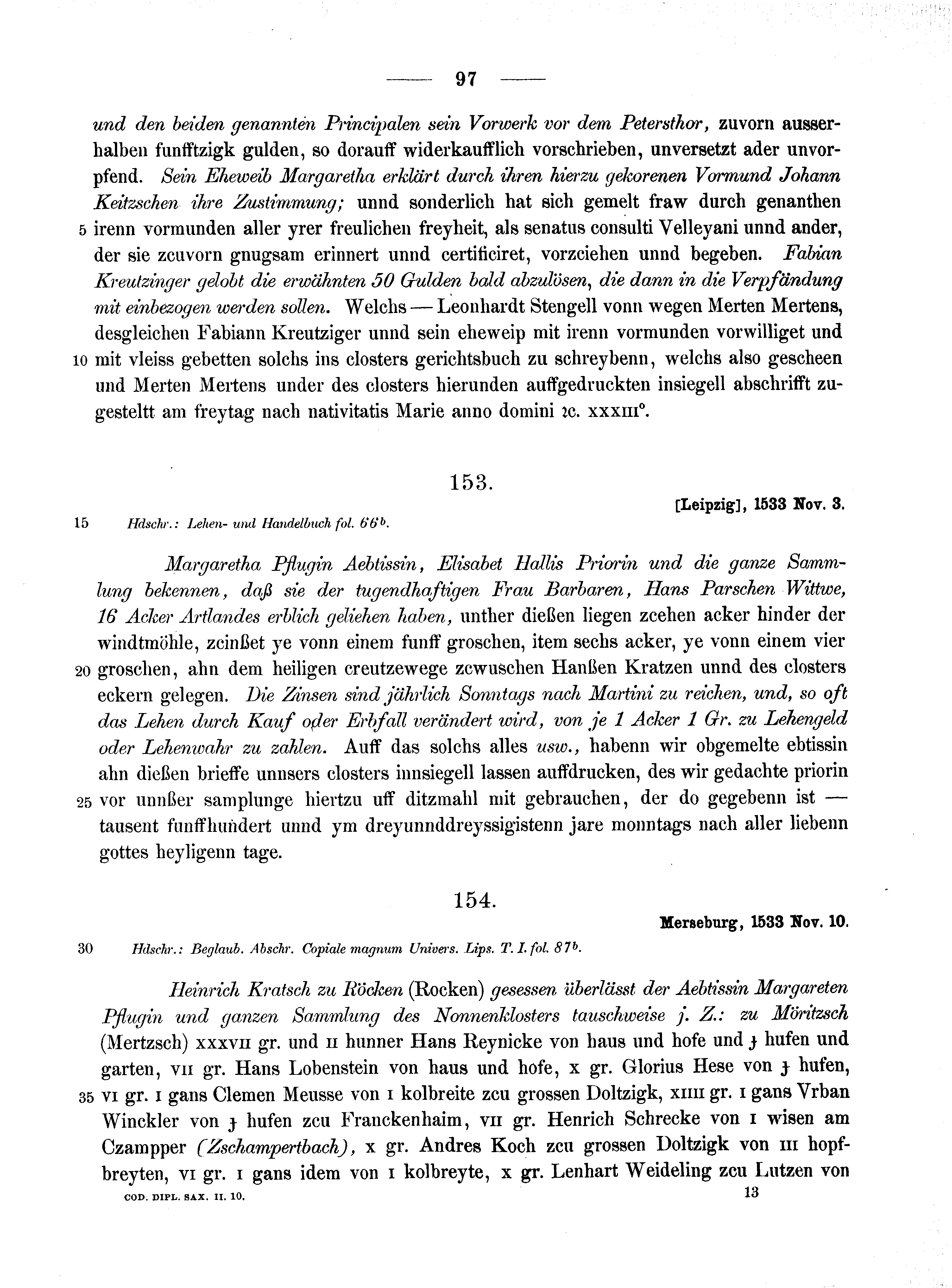 Historische Urkunde Seite 97 aus Band cds2_10