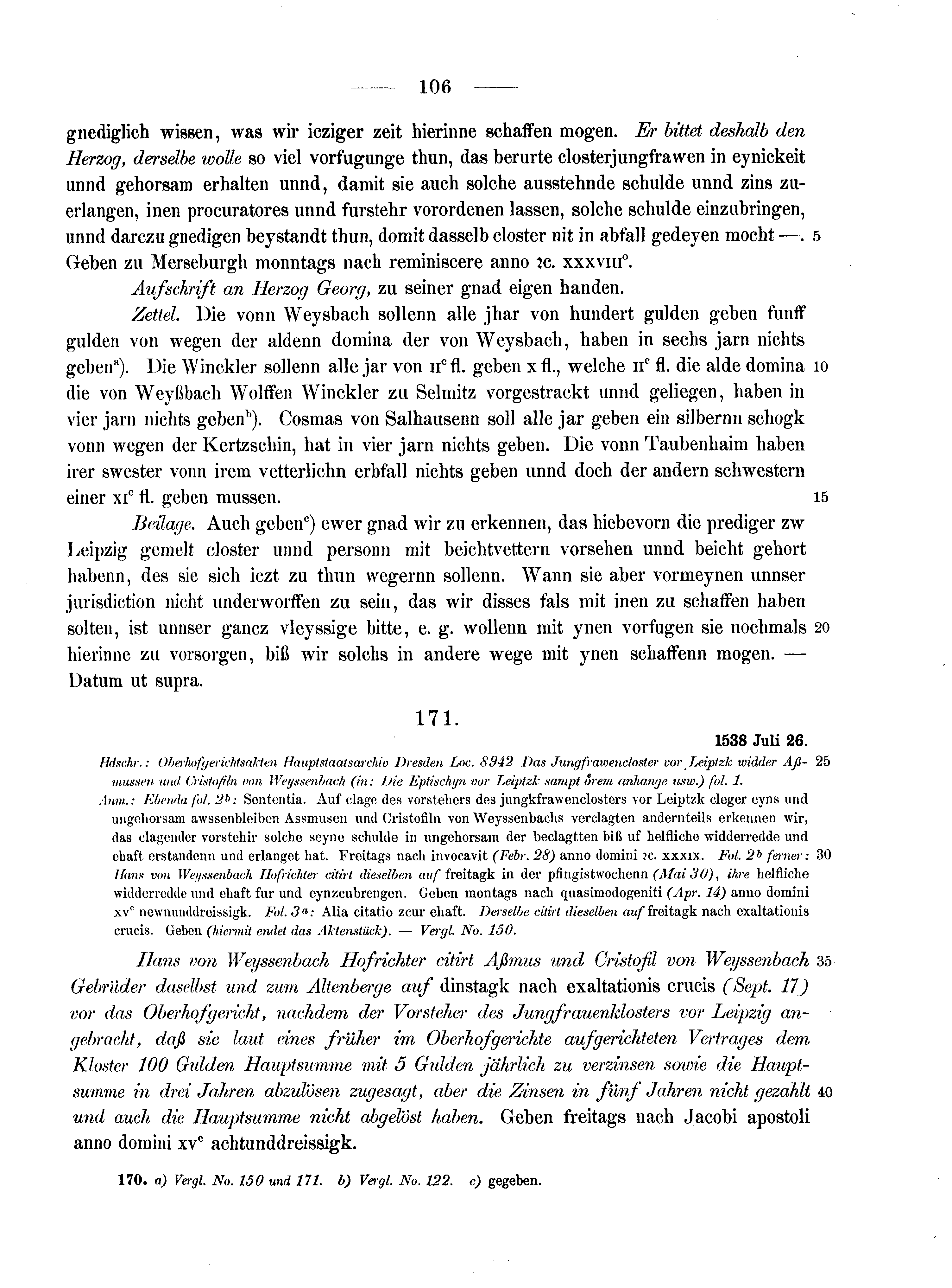 Historische Urkunde Seite 106 aus Band cds2_10