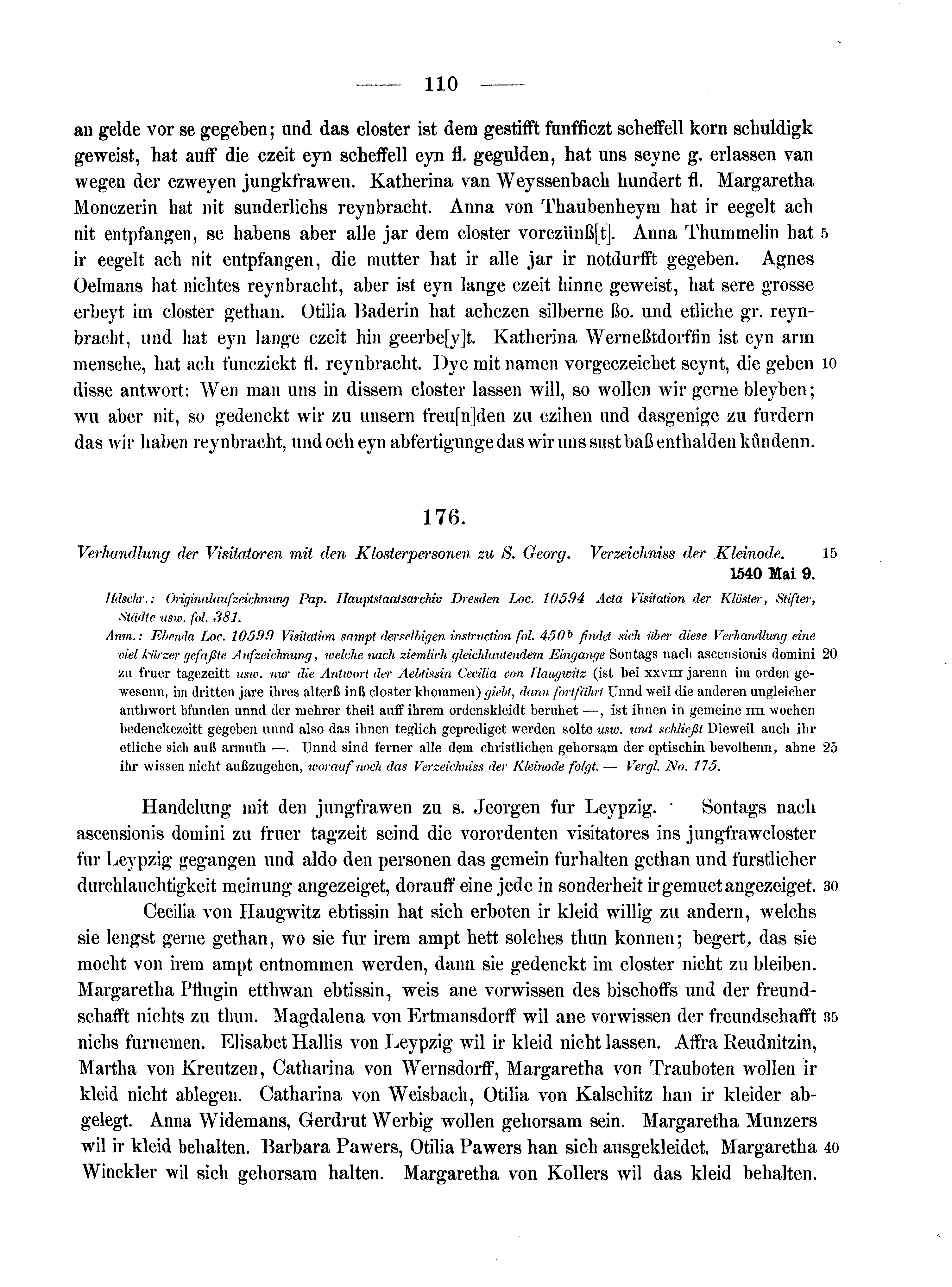 Historische Urkunde Seite 110 aus Band cds2_10