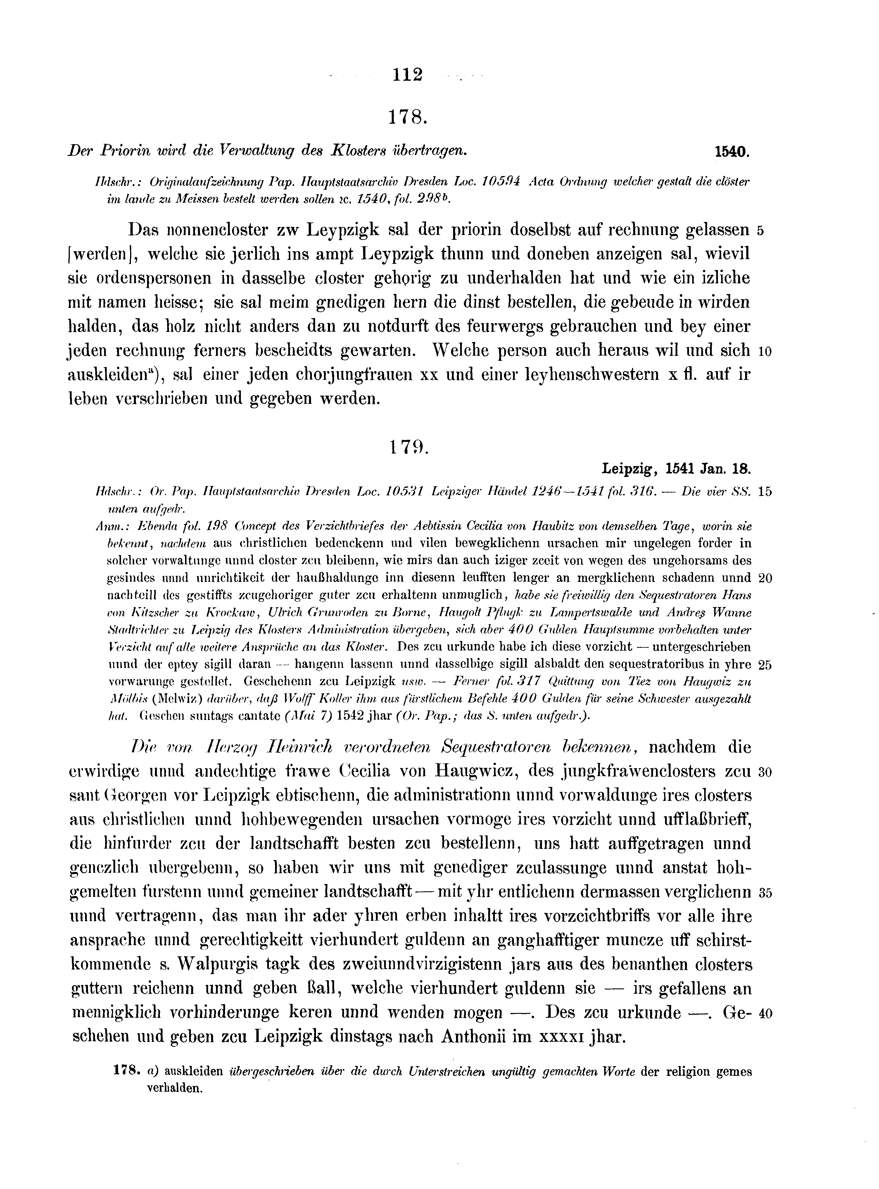 Historische Urkunde Seite 112 aus Band cds2_10