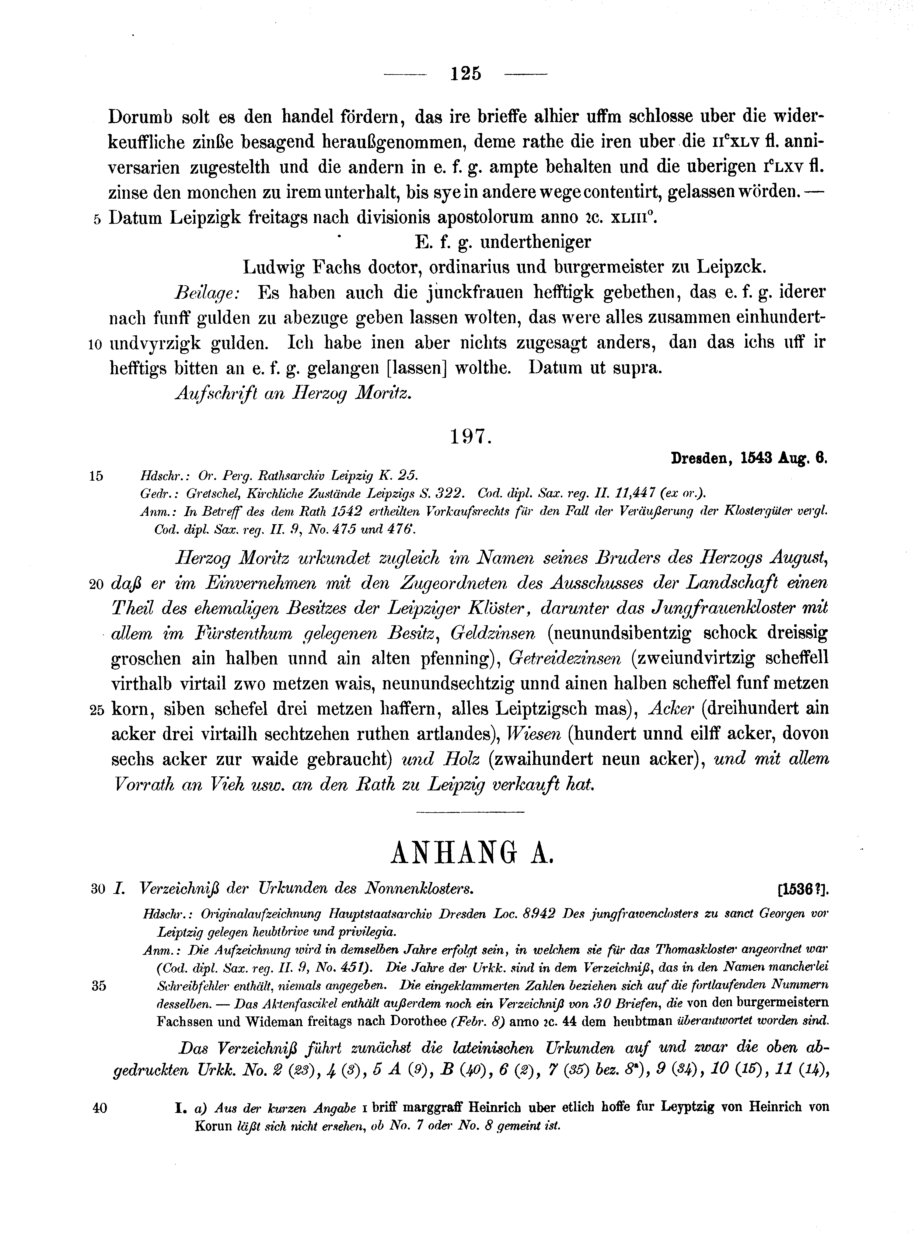 Historische Urkunde Seite 125 aus Band cds2_10