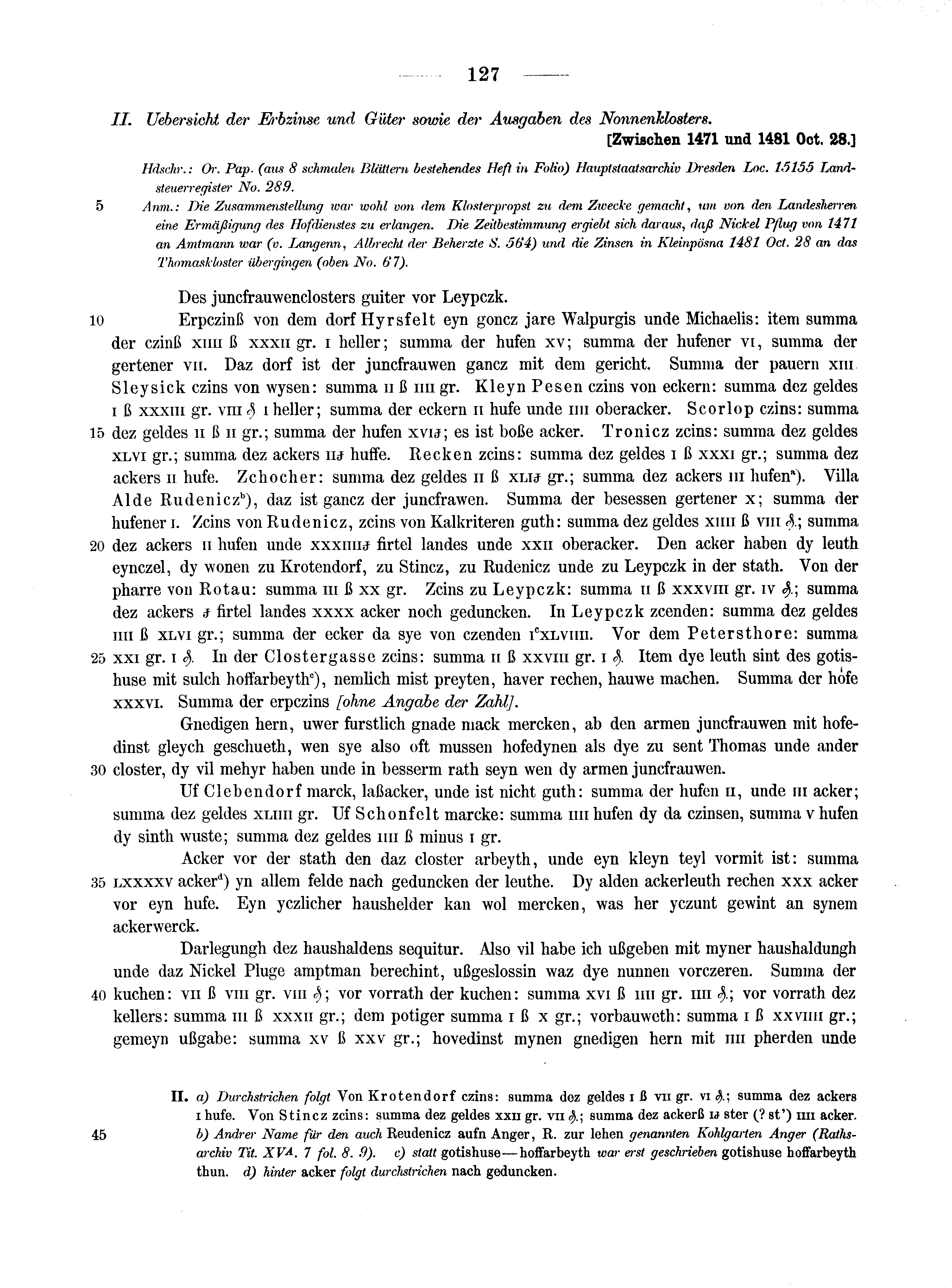 Historische Urkunde Seite 127 aus Band cds2_10