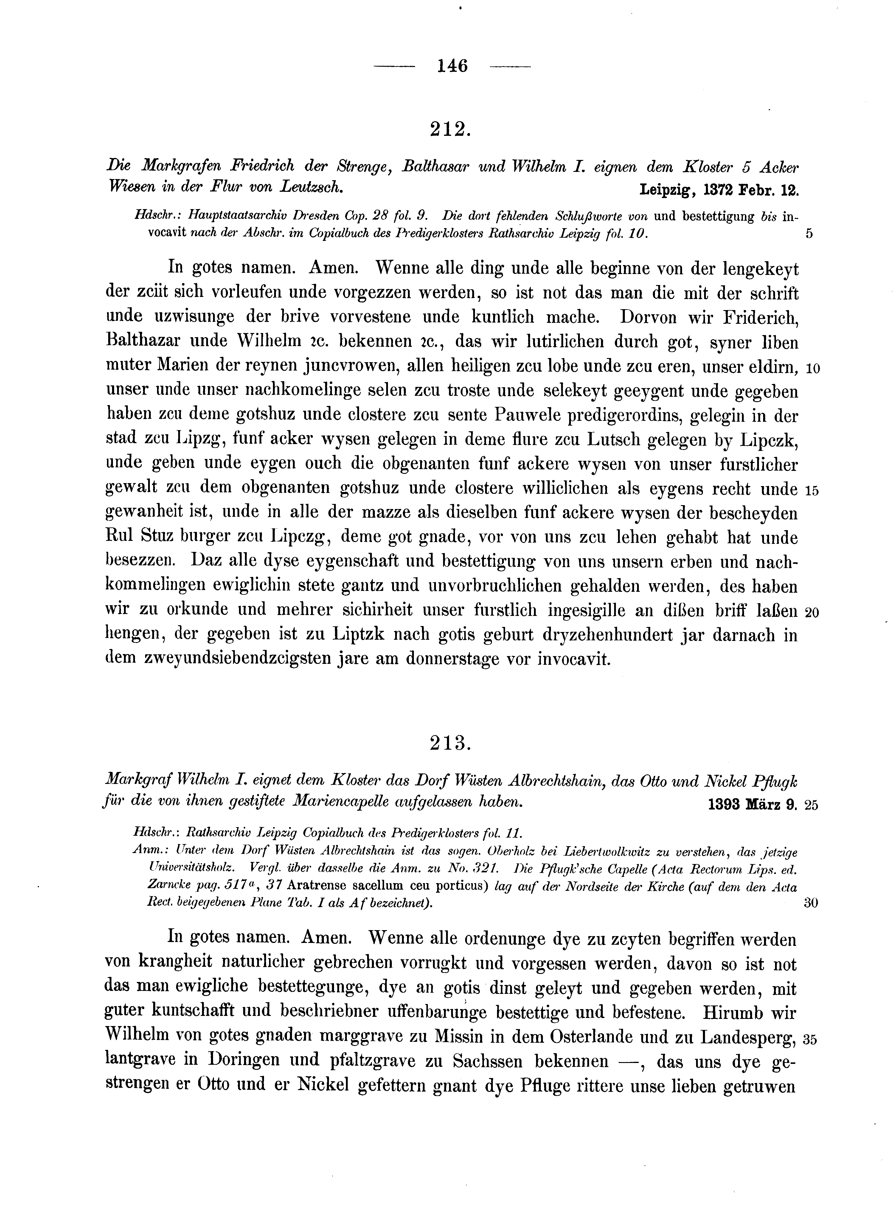 Historische Urkunde Seite 146 aus Band cds2_10
