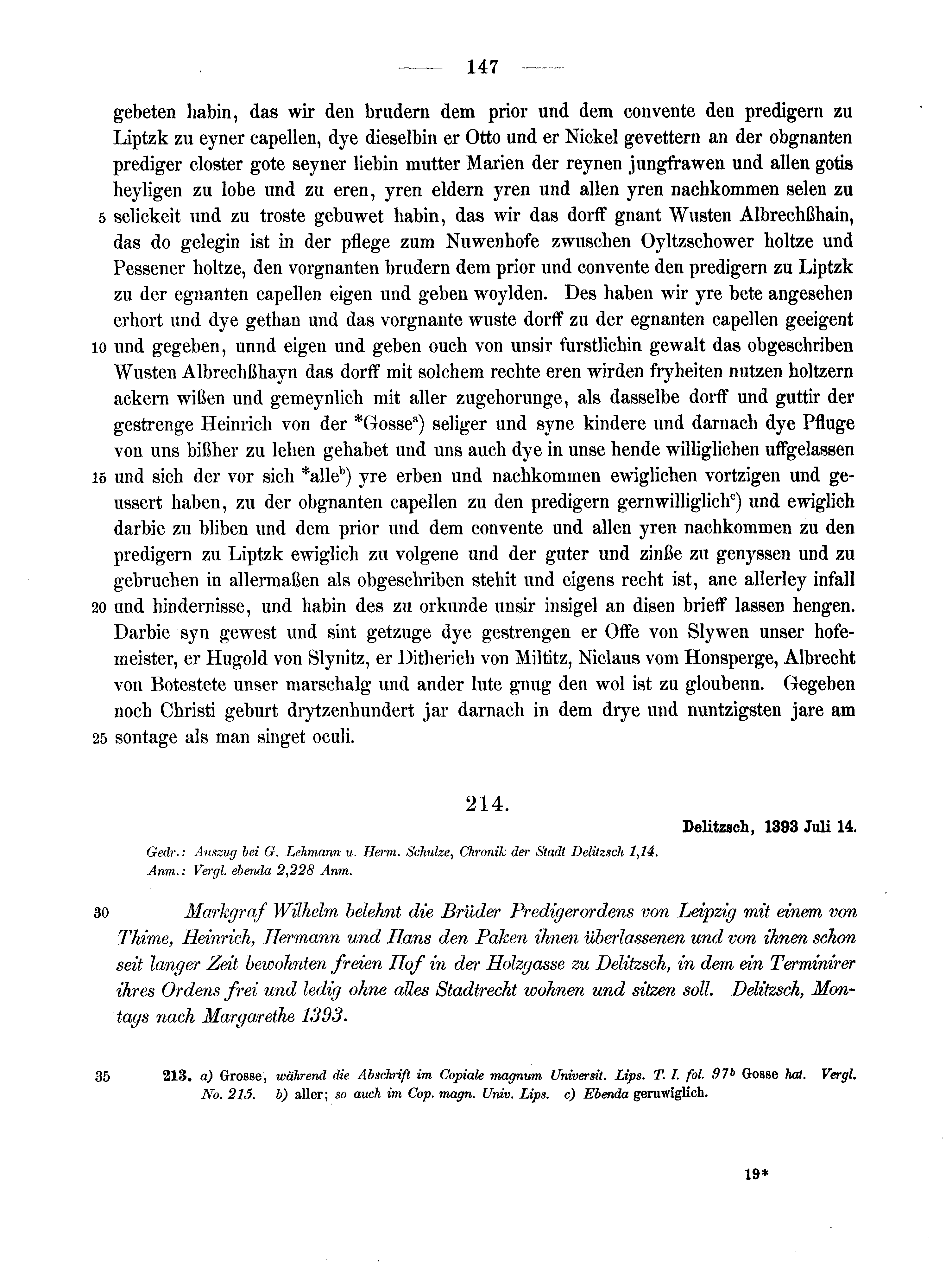 Historische Urkunde Seite 147 aus Band cds2_10