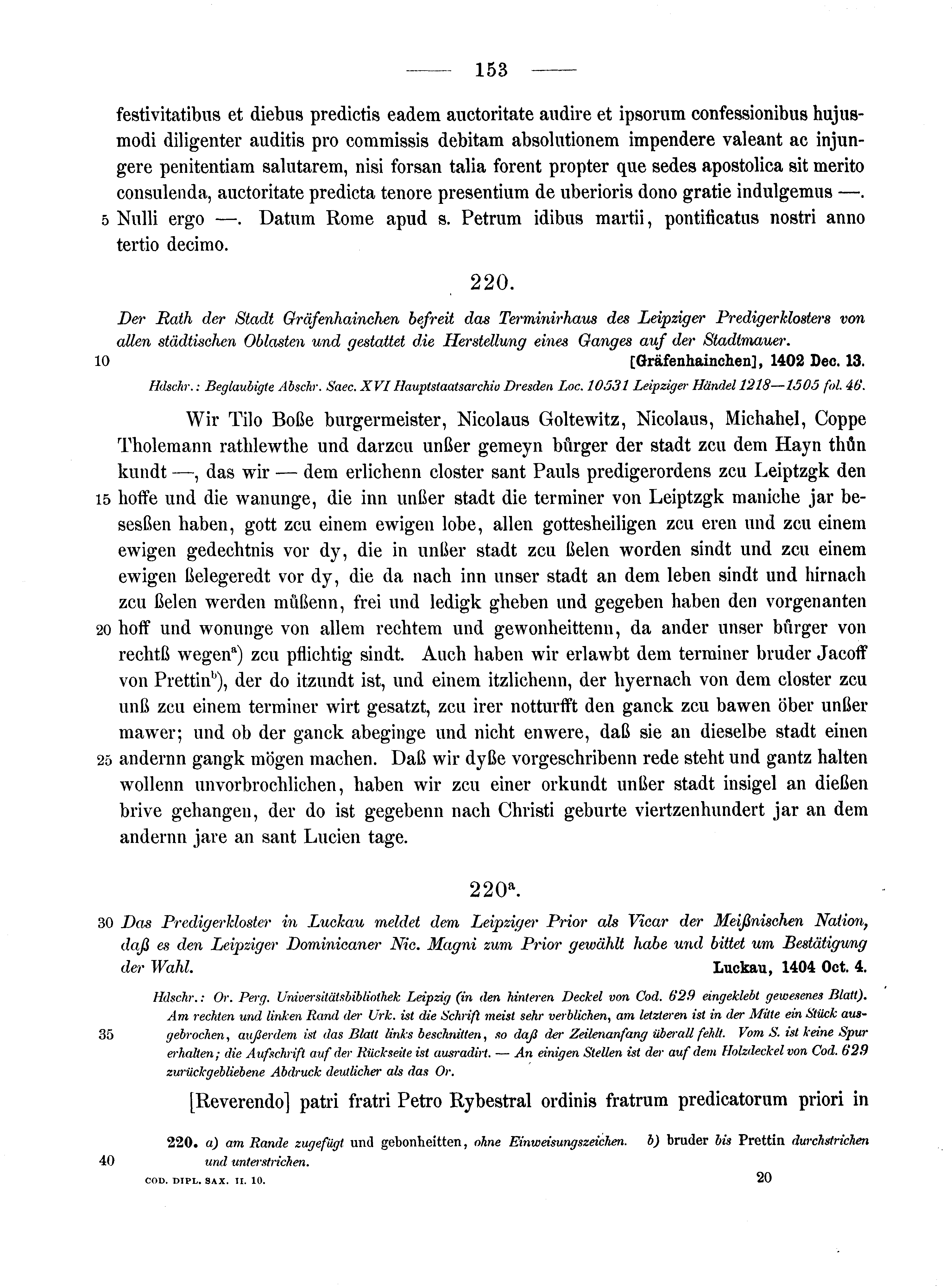 Historische Urkunde Seite 153 aus Band cds2_10