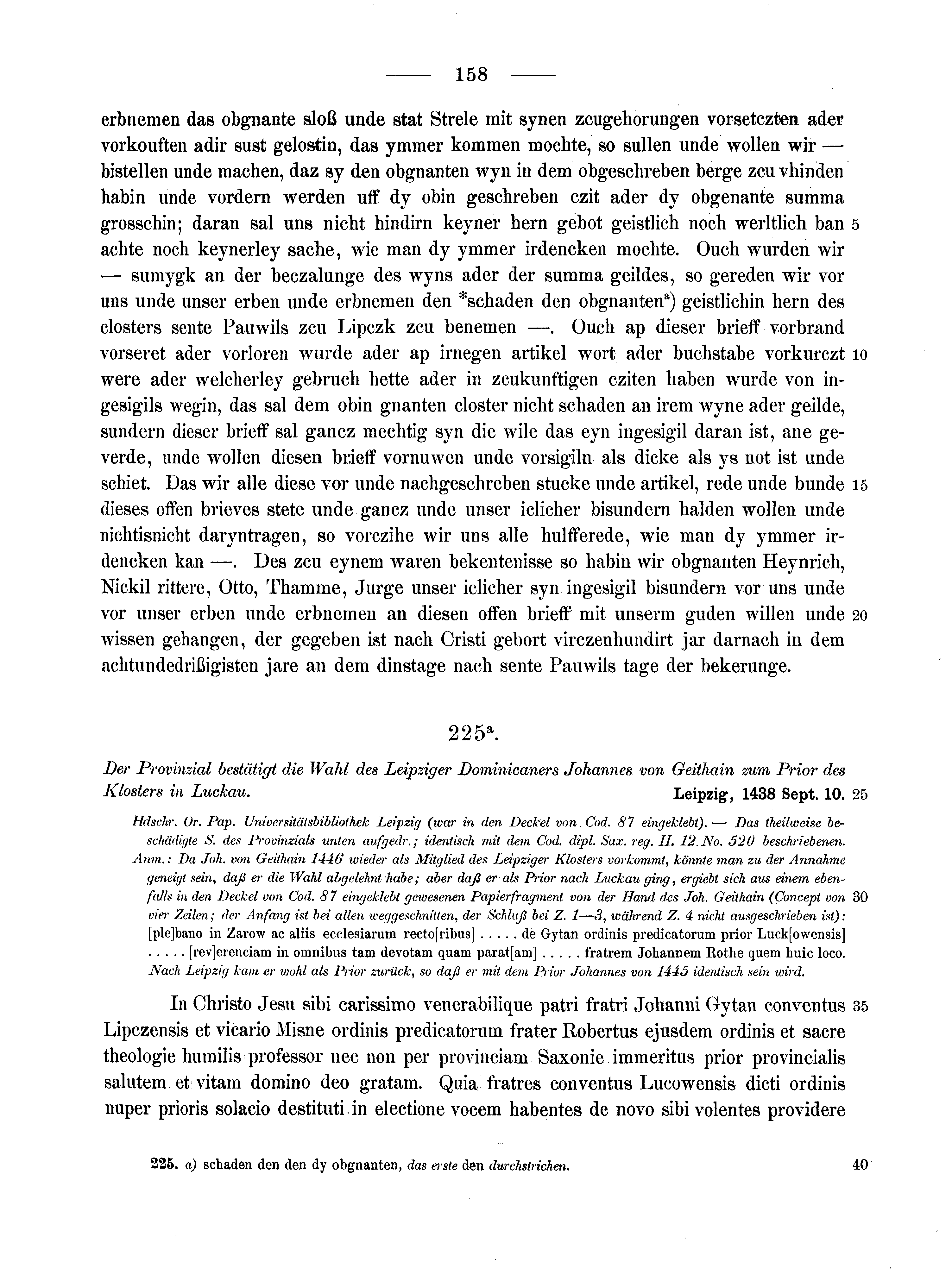 Historische Urkunde Seite 158 aus Band cds2_10