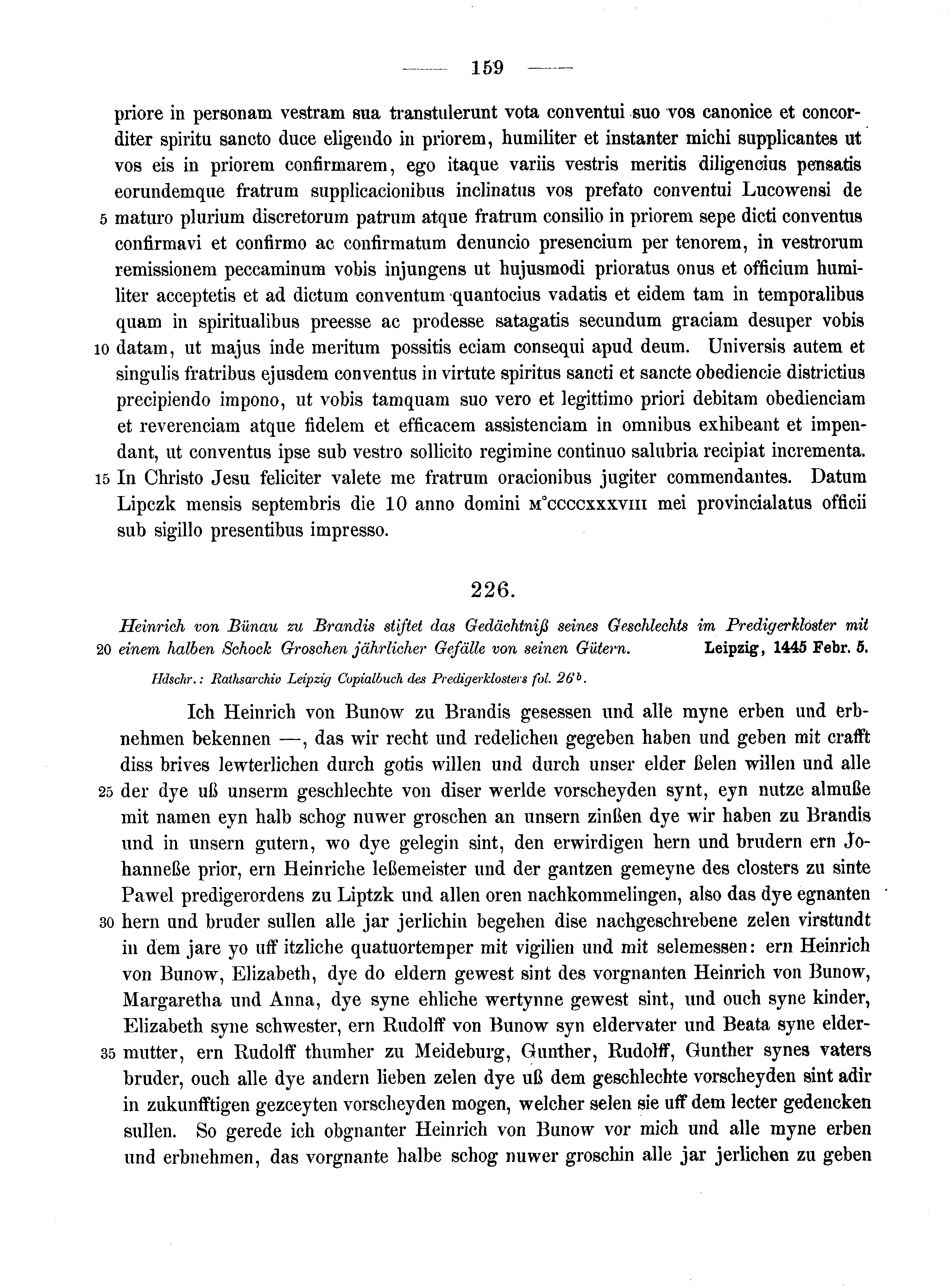 Historische Urkunde Seite 159 aus Band cds2_10