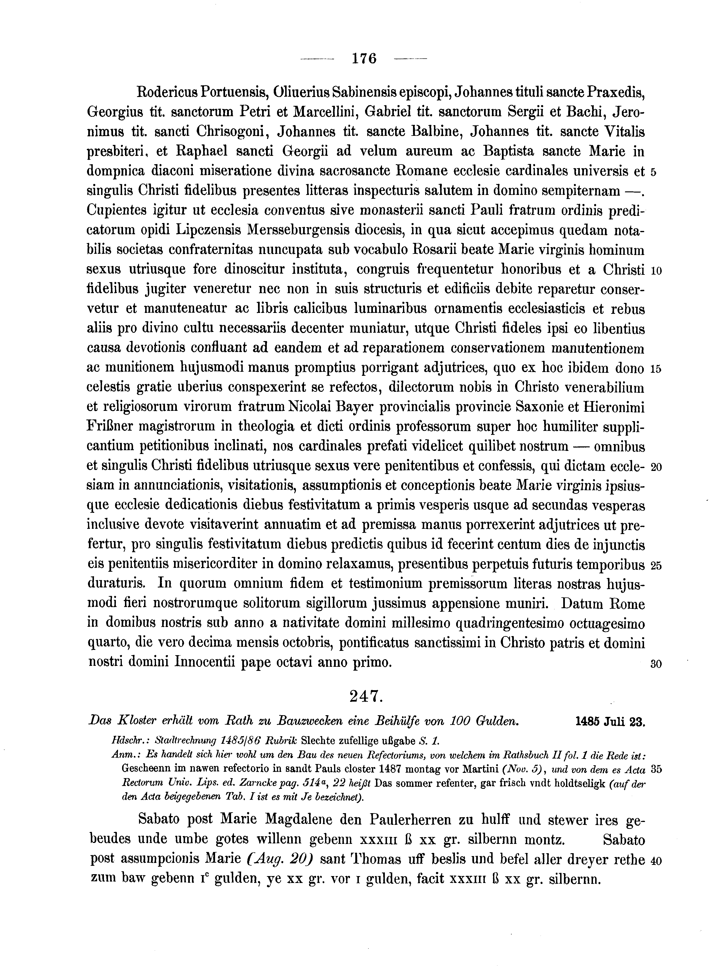 Historische Urkunde Seite 176 aus Band cds2_10