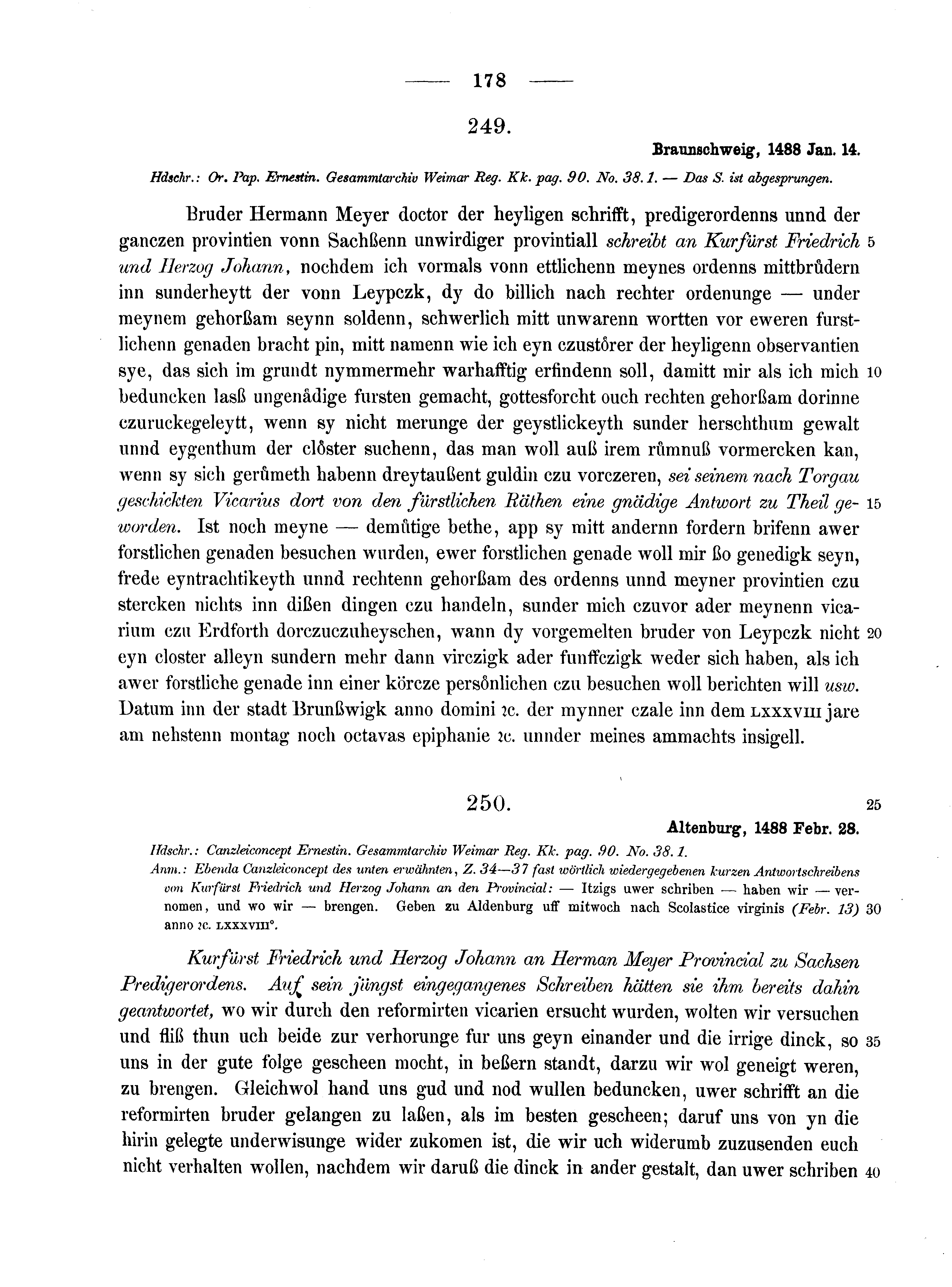Historische Urkunde Seite 178 aus Band cds2_10