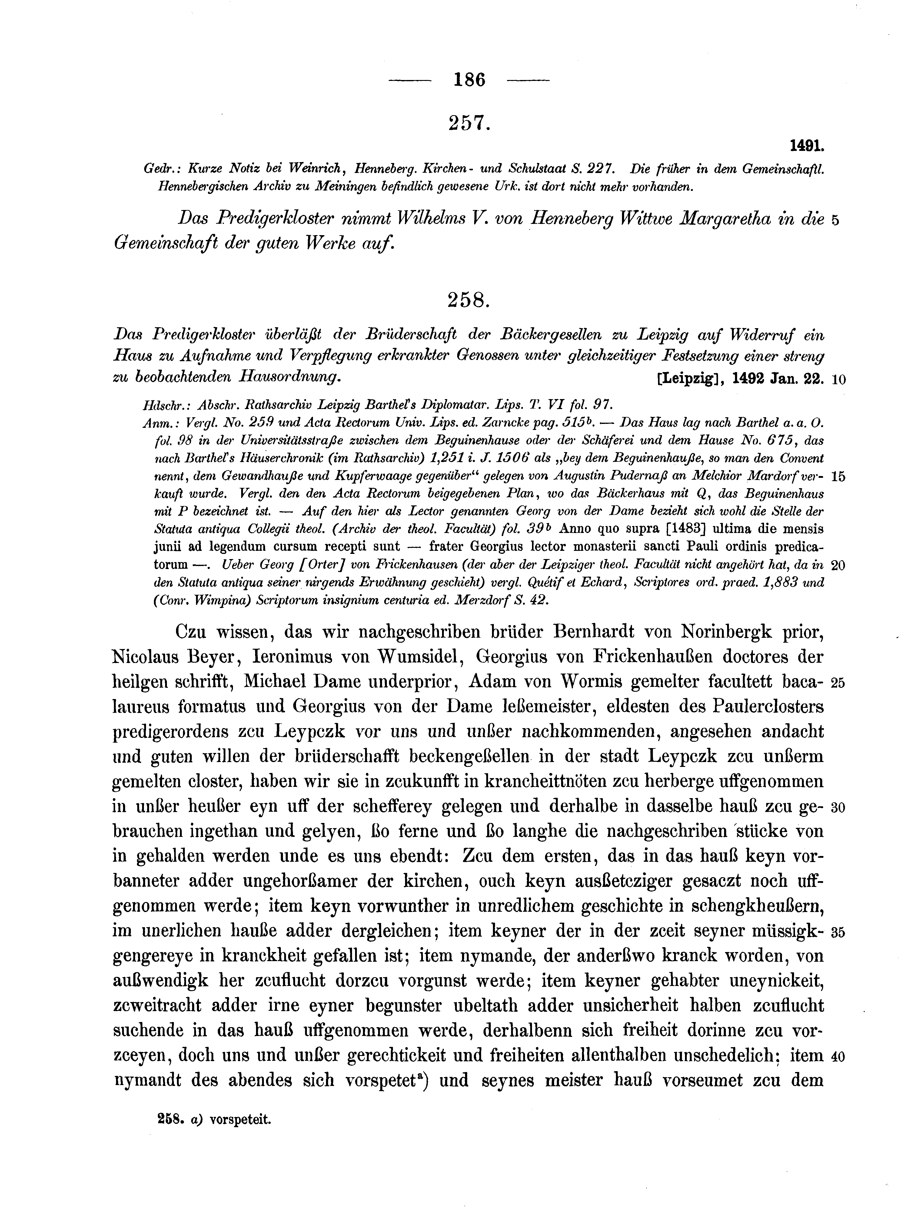 Historische Urkunde Seite 186 aus Band cds2_10