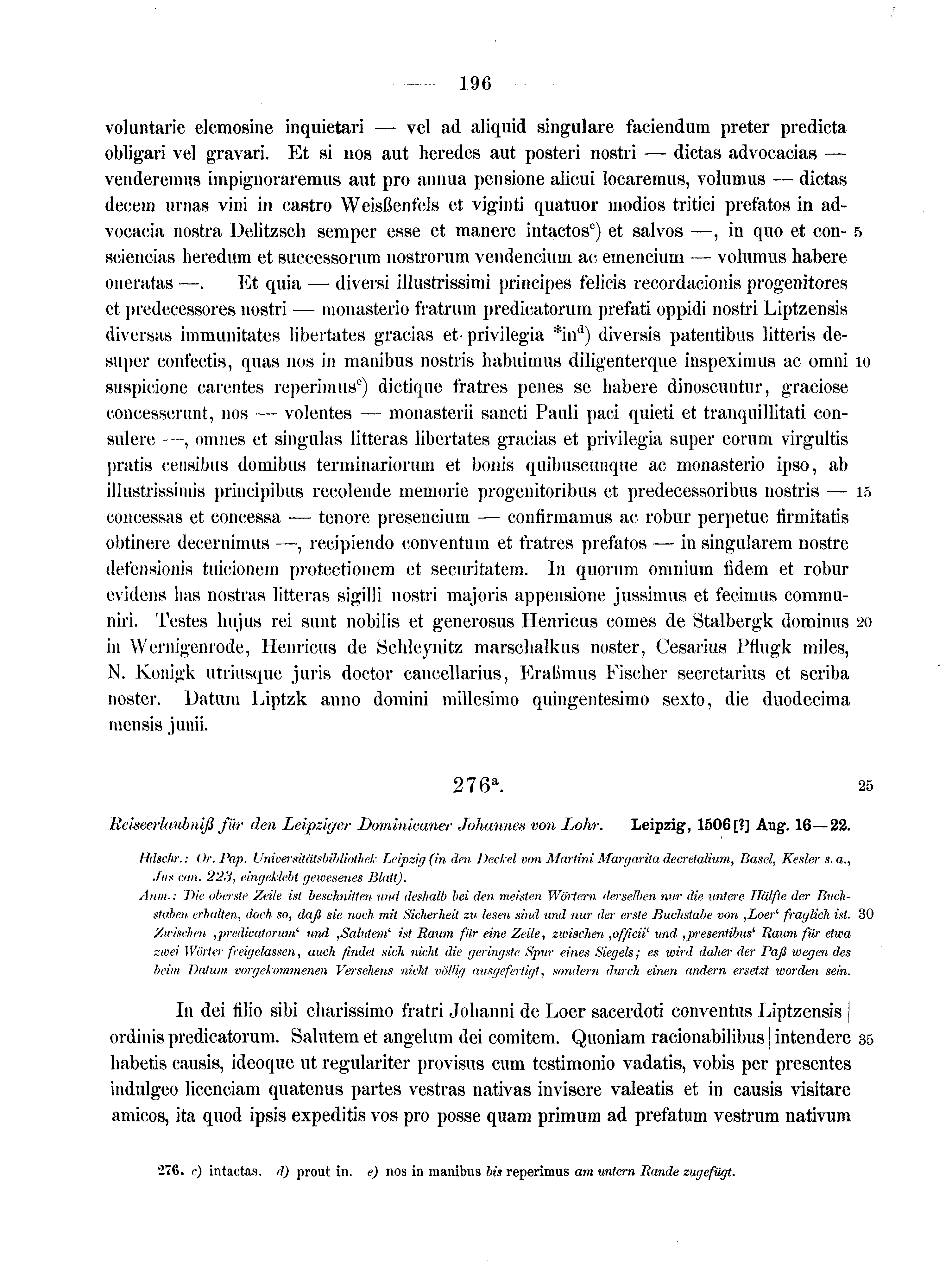 Historische Urkunde Seite 196 aus Band cds2_10