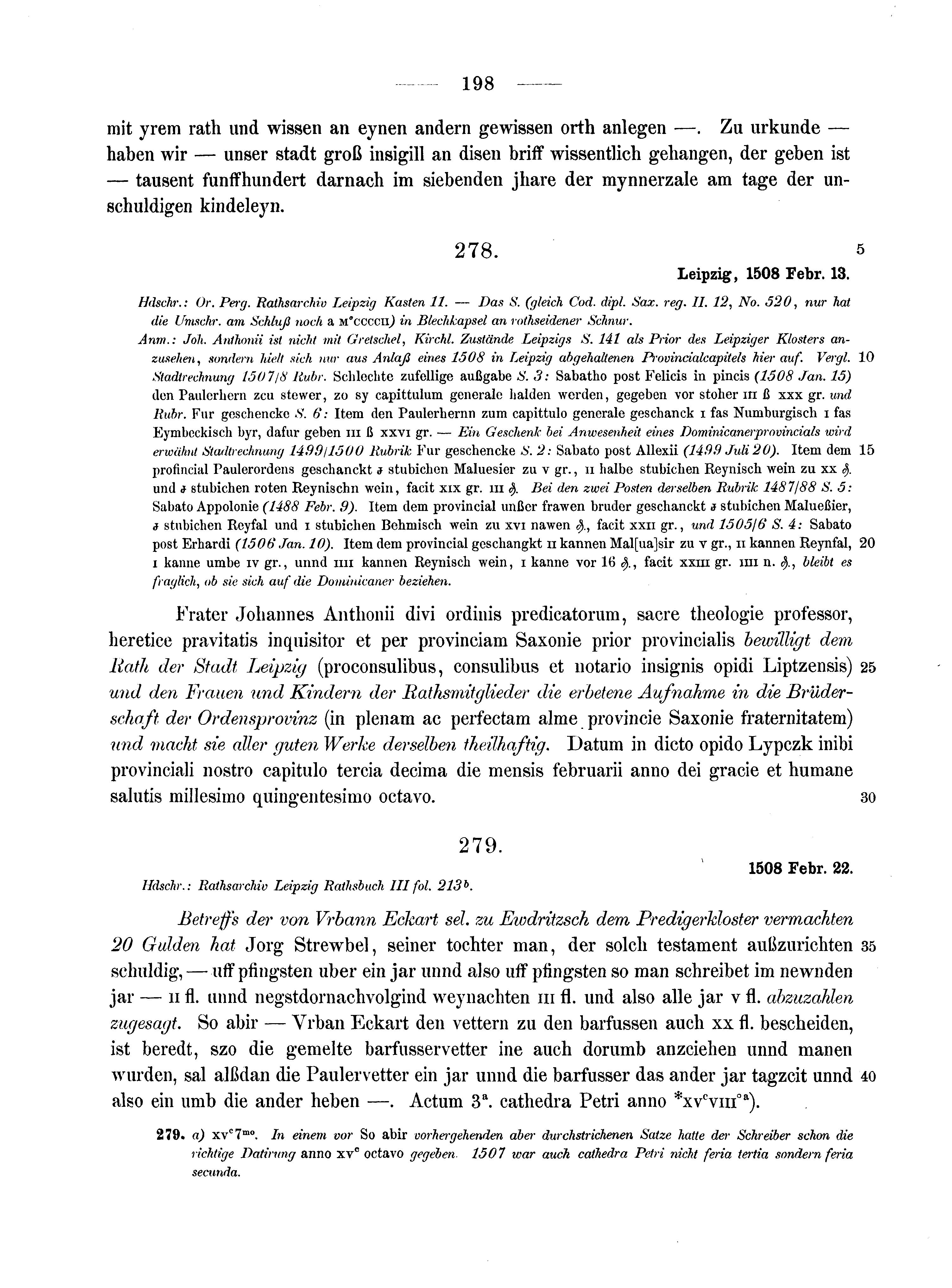 Historische Urkunde Seite 198 aus Band cds2_10