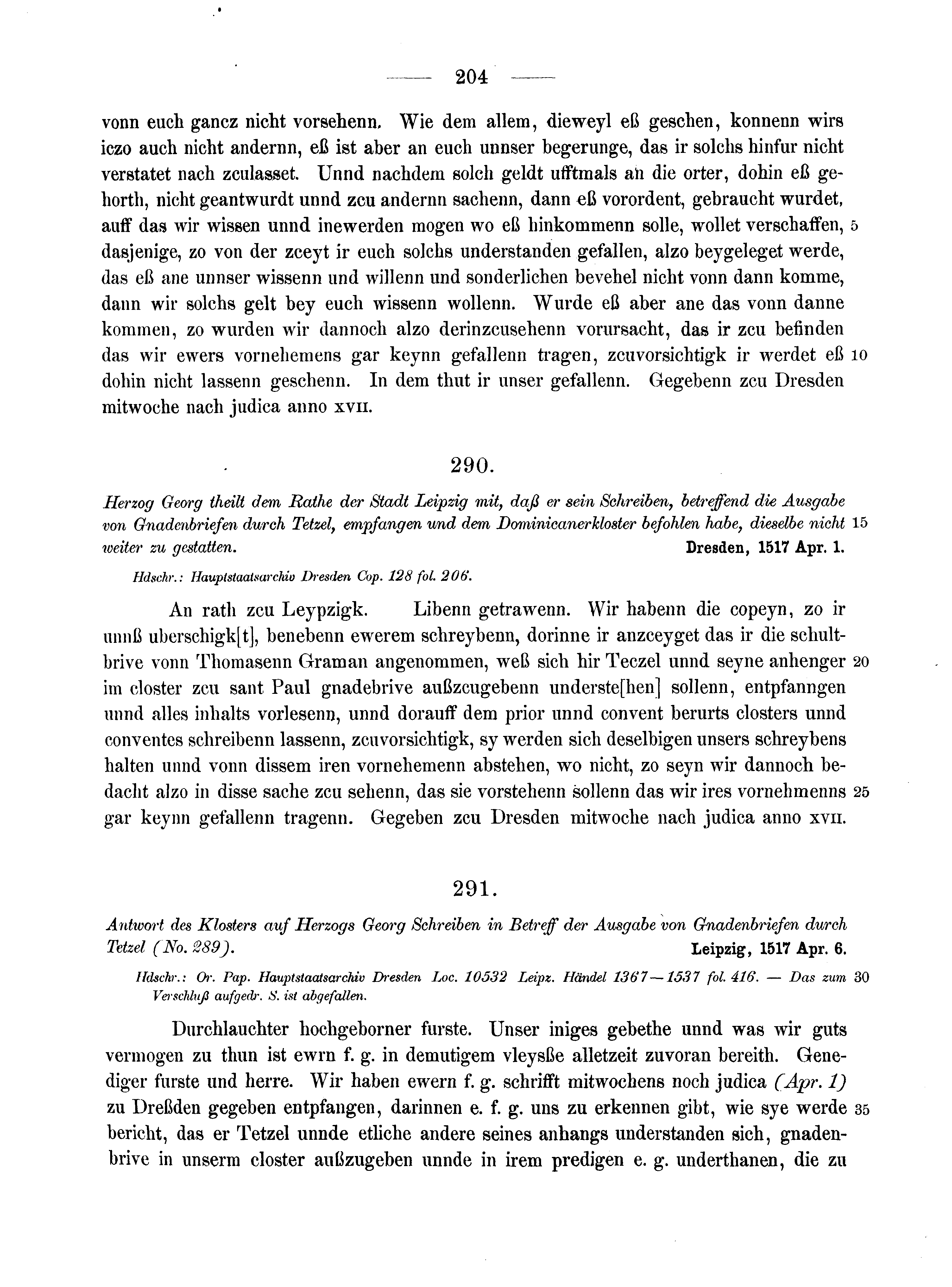 Historische Urkunde Seite 204 aus Band cds2_10