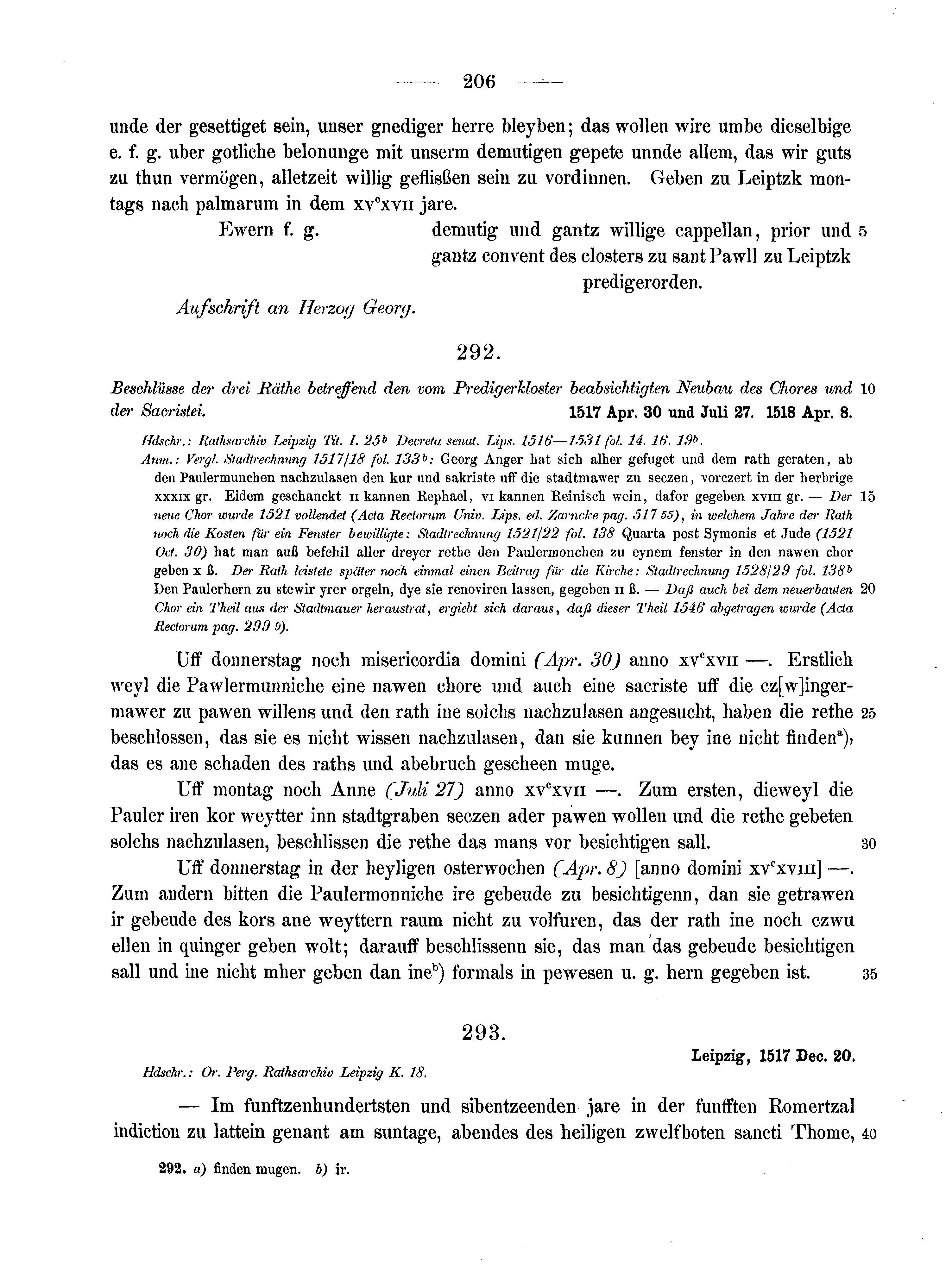 Historische Urkunde Seite 206 aus Band cds2_10