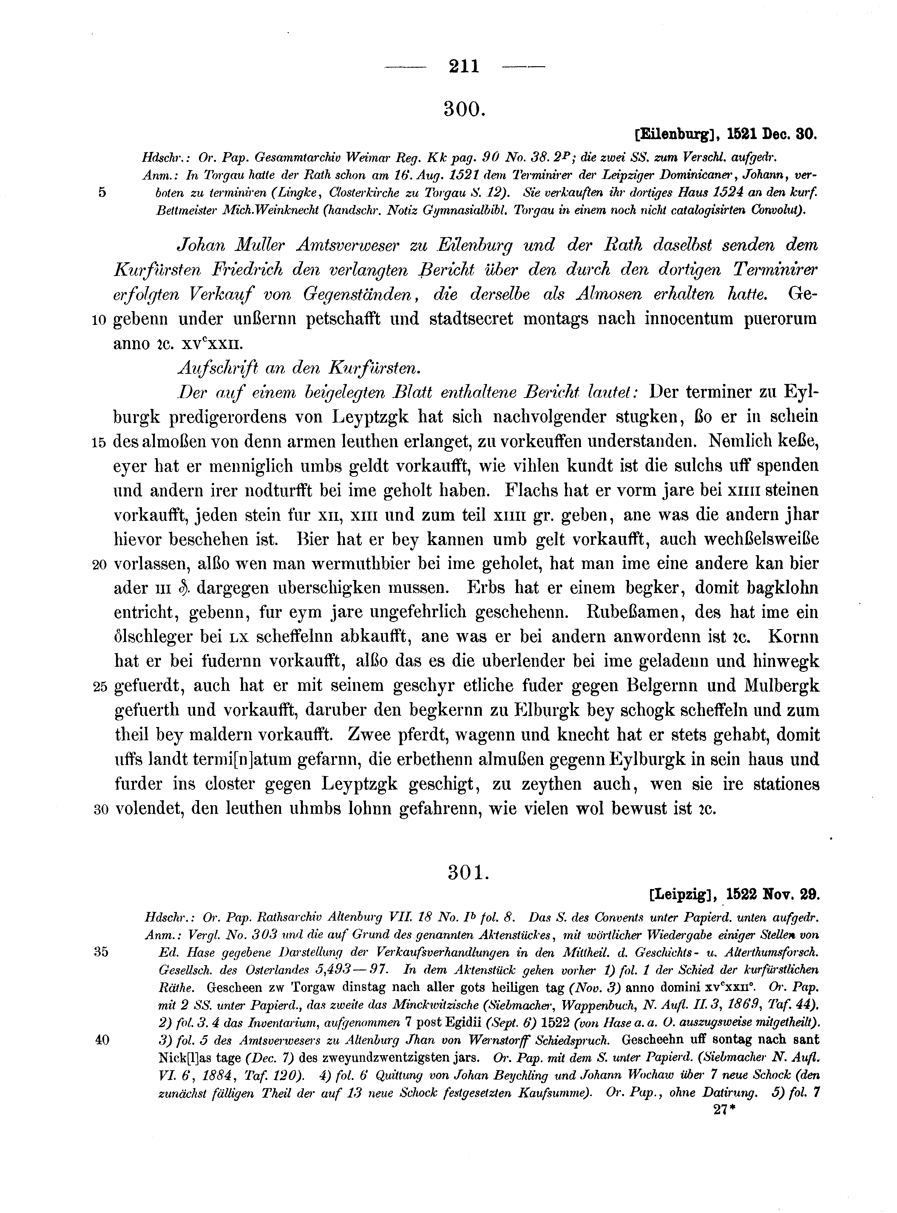 Historische Urkunde Seite 211 aus Band cds2_10