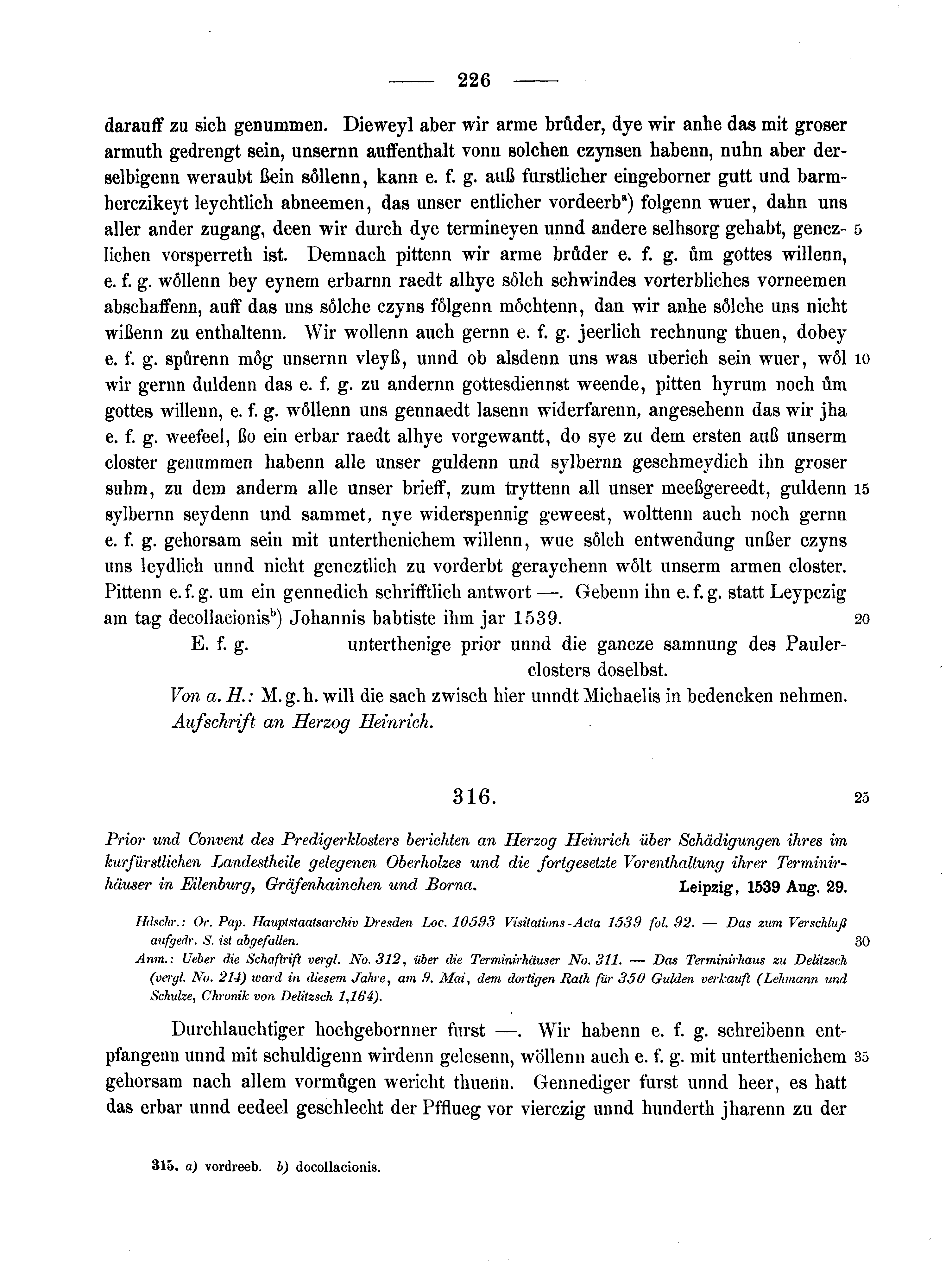 Historische Urkunde Seite 226 aus Band cds2_10