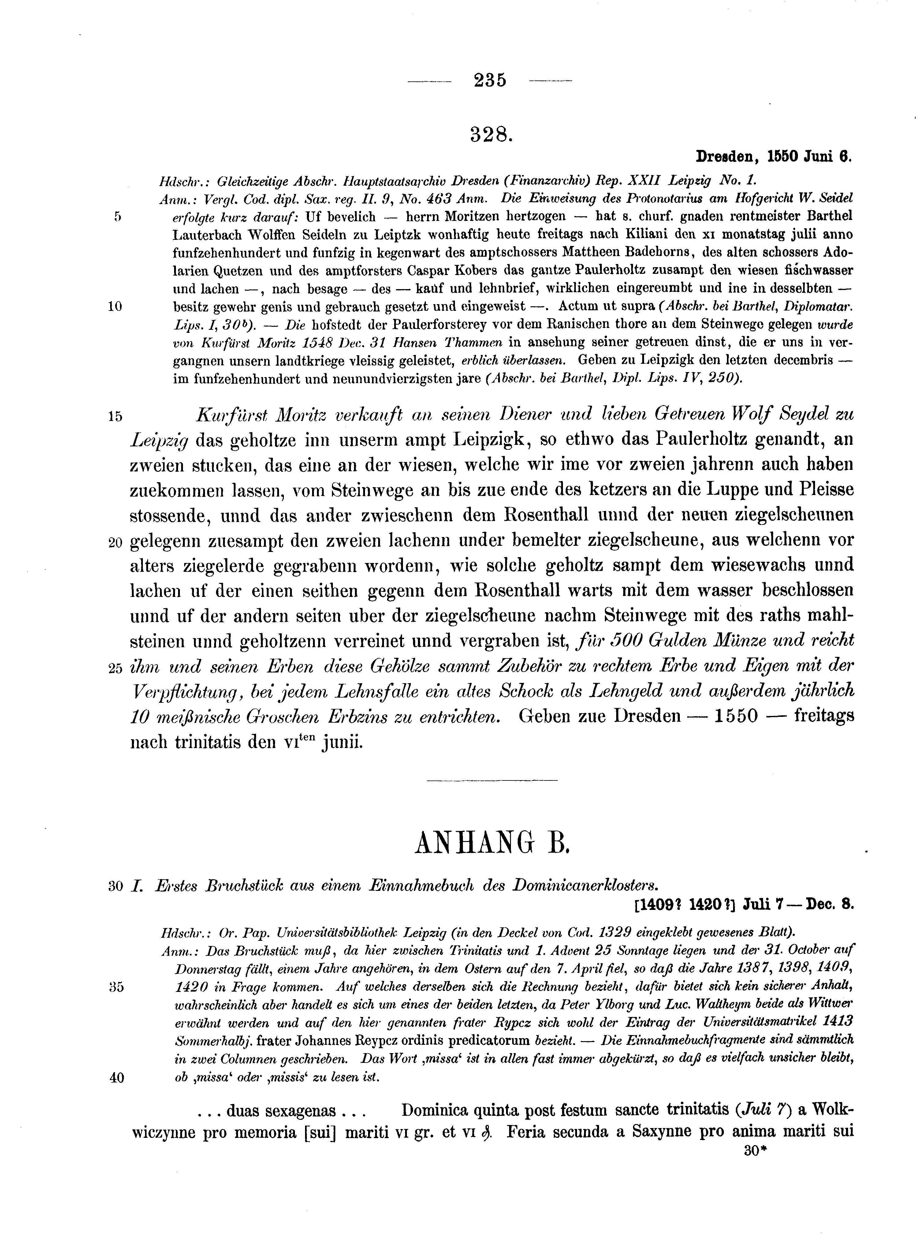 Historische Urkunde Seite 235 aus Band cds2_10