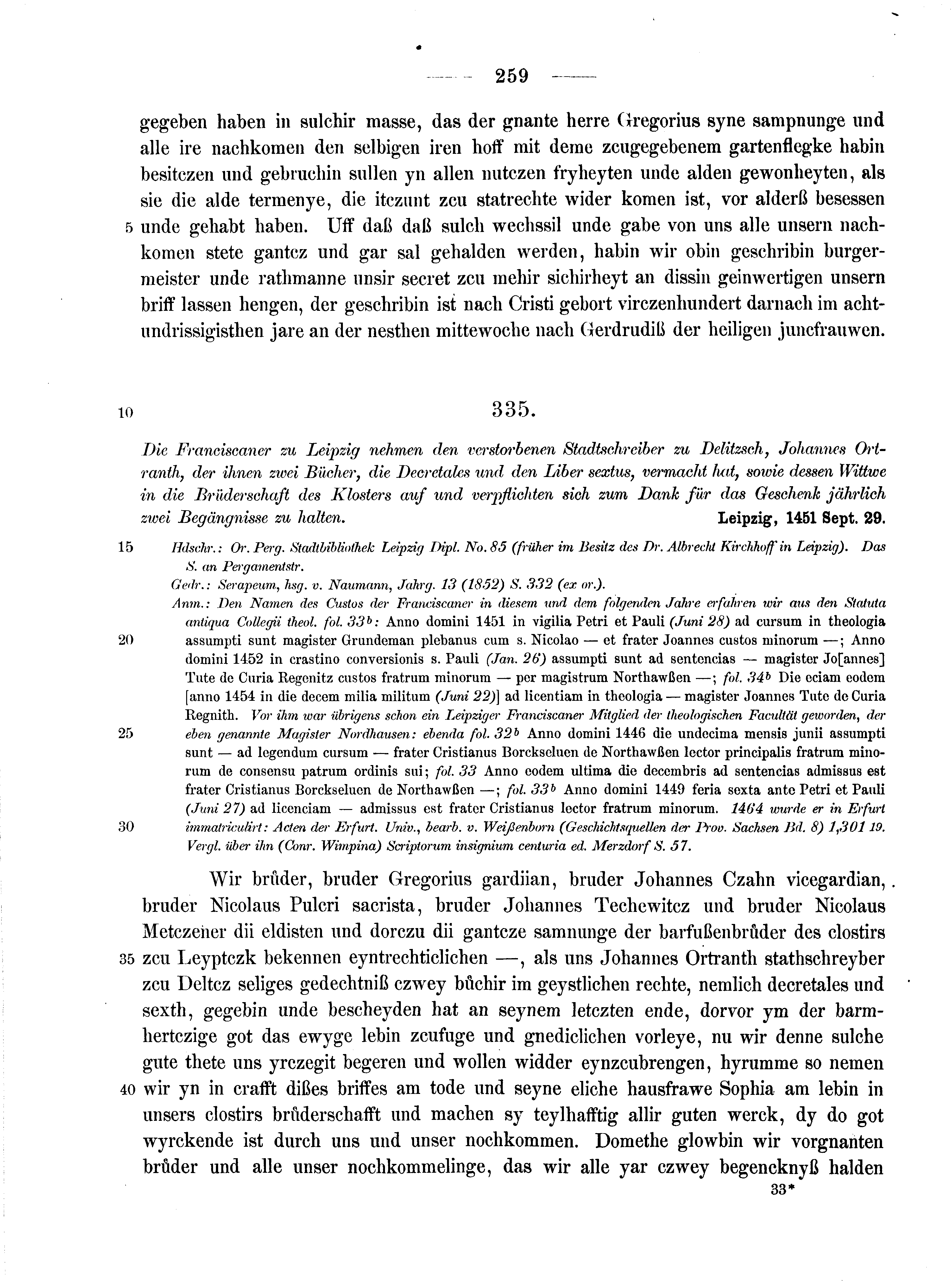 Historische Urkunde Seite 259 aus Band cds2_10