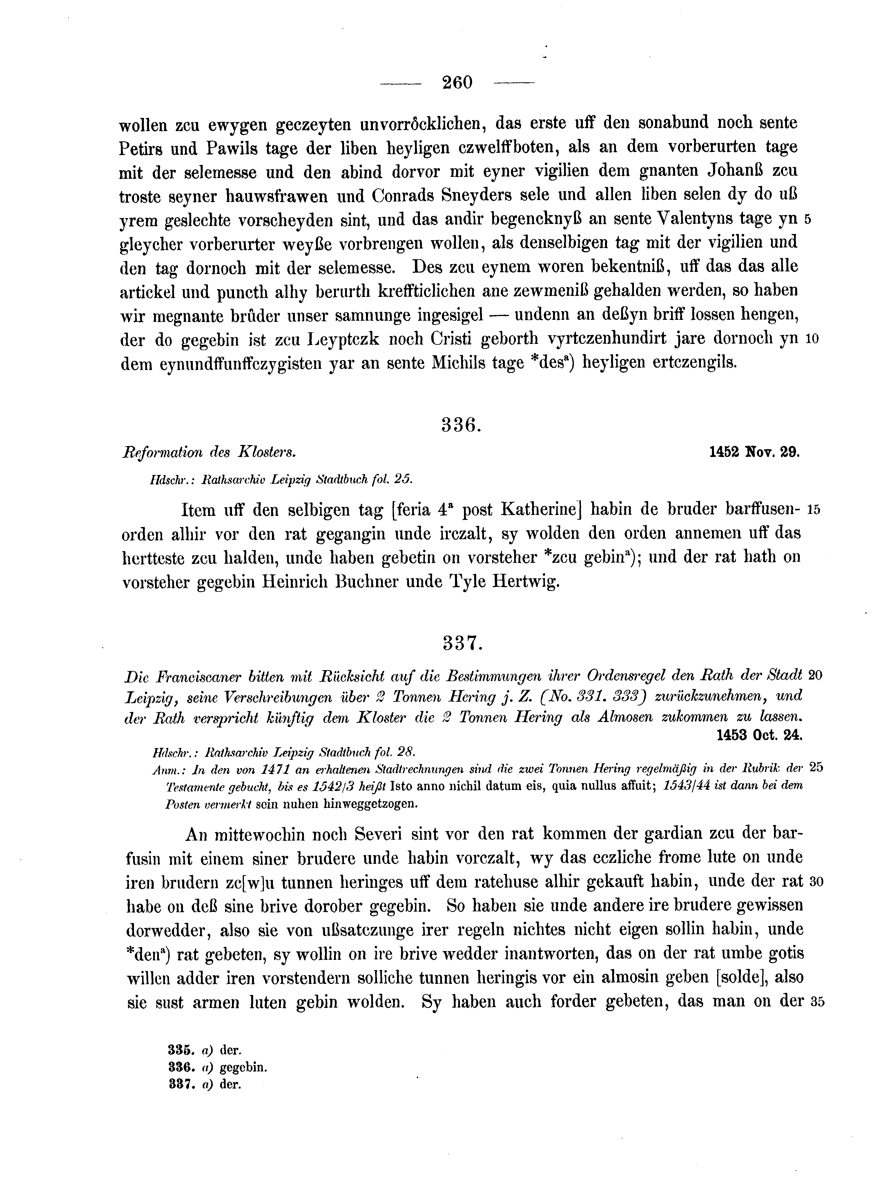 Historische Urkunde Seite 260 aus Band cds2_10