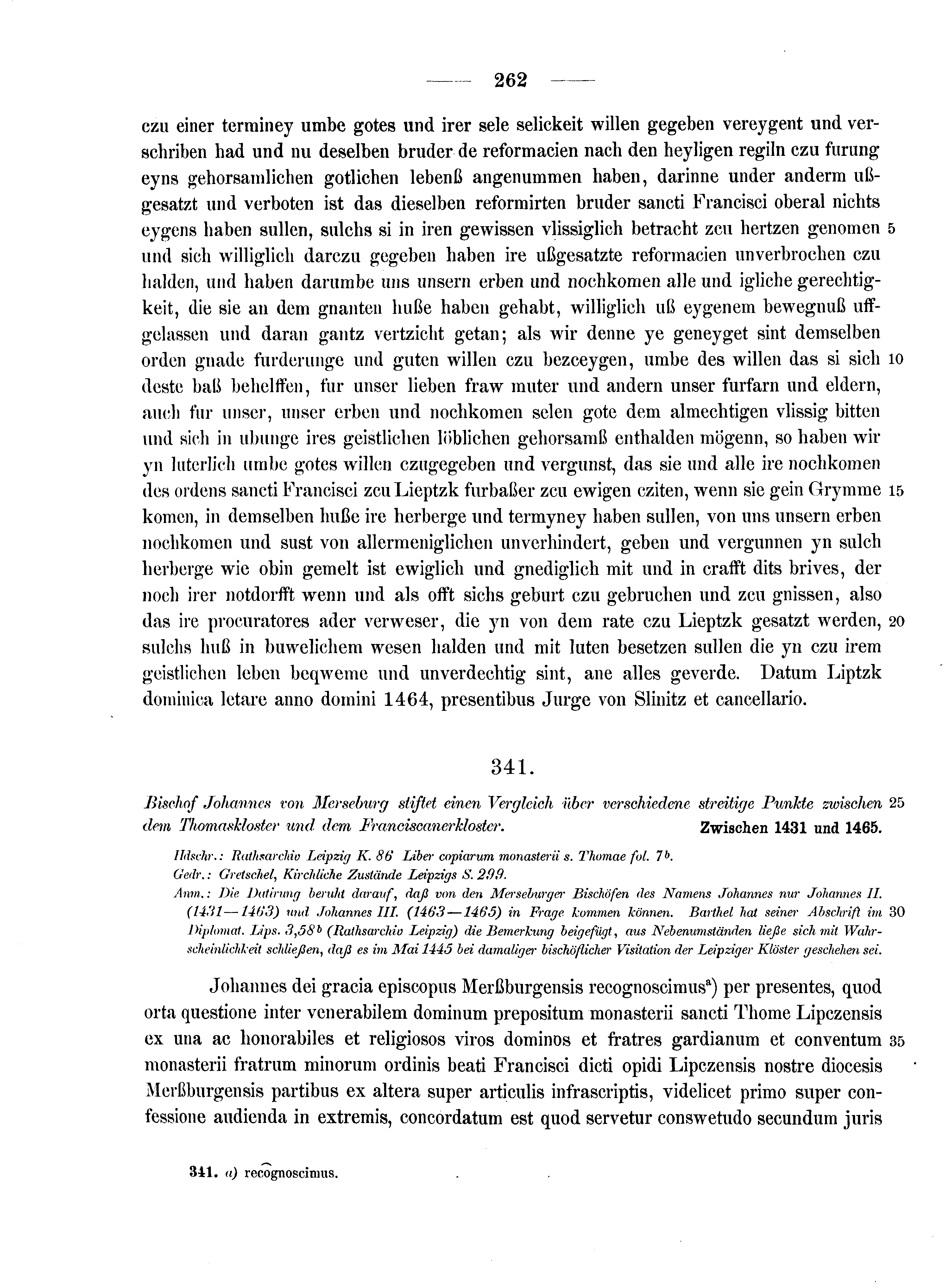 Historische Urkunde Seite 262 aus Band cds2_10