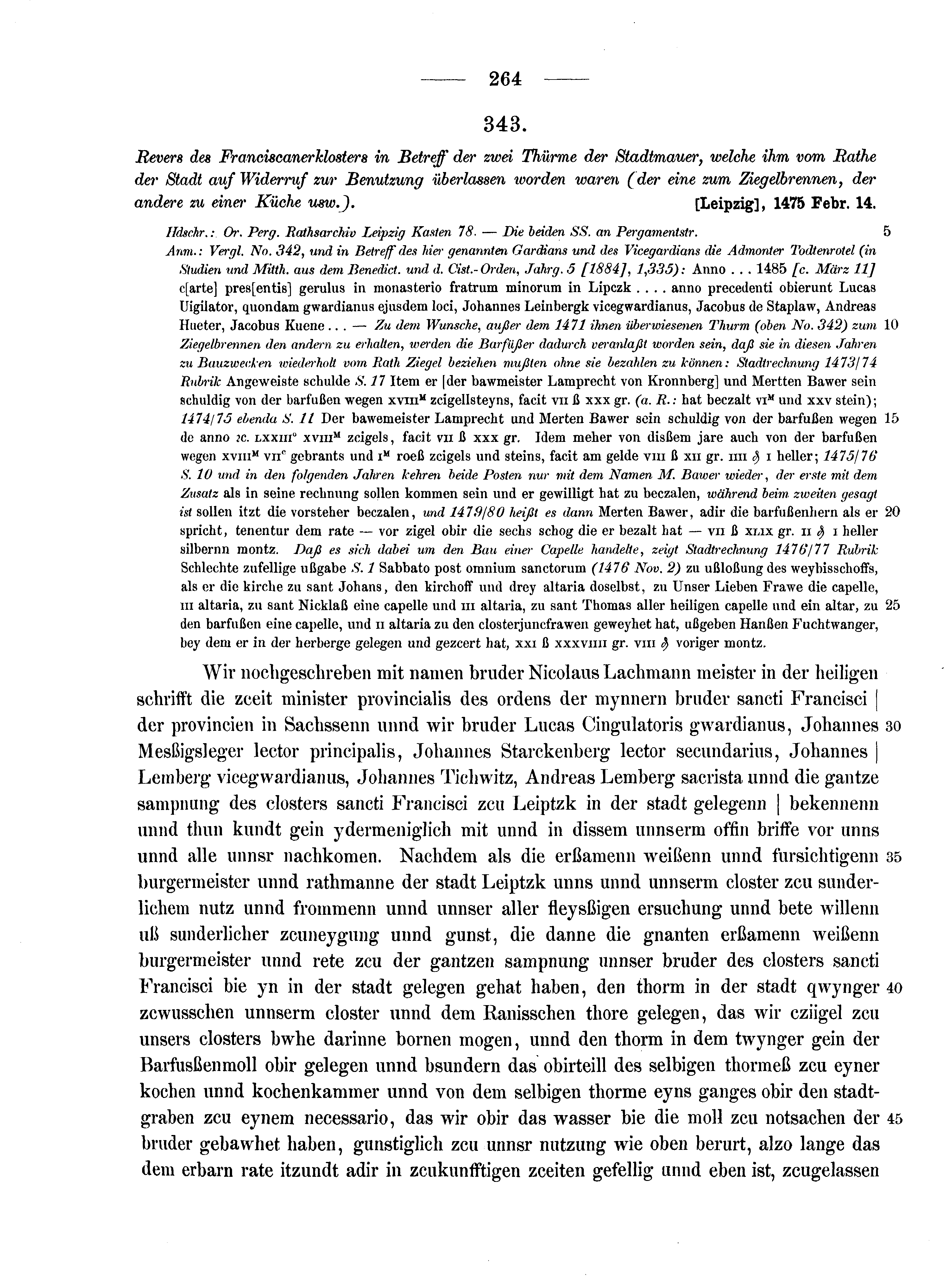 Historische Urkunde Seite 264 aus Band cds2_10