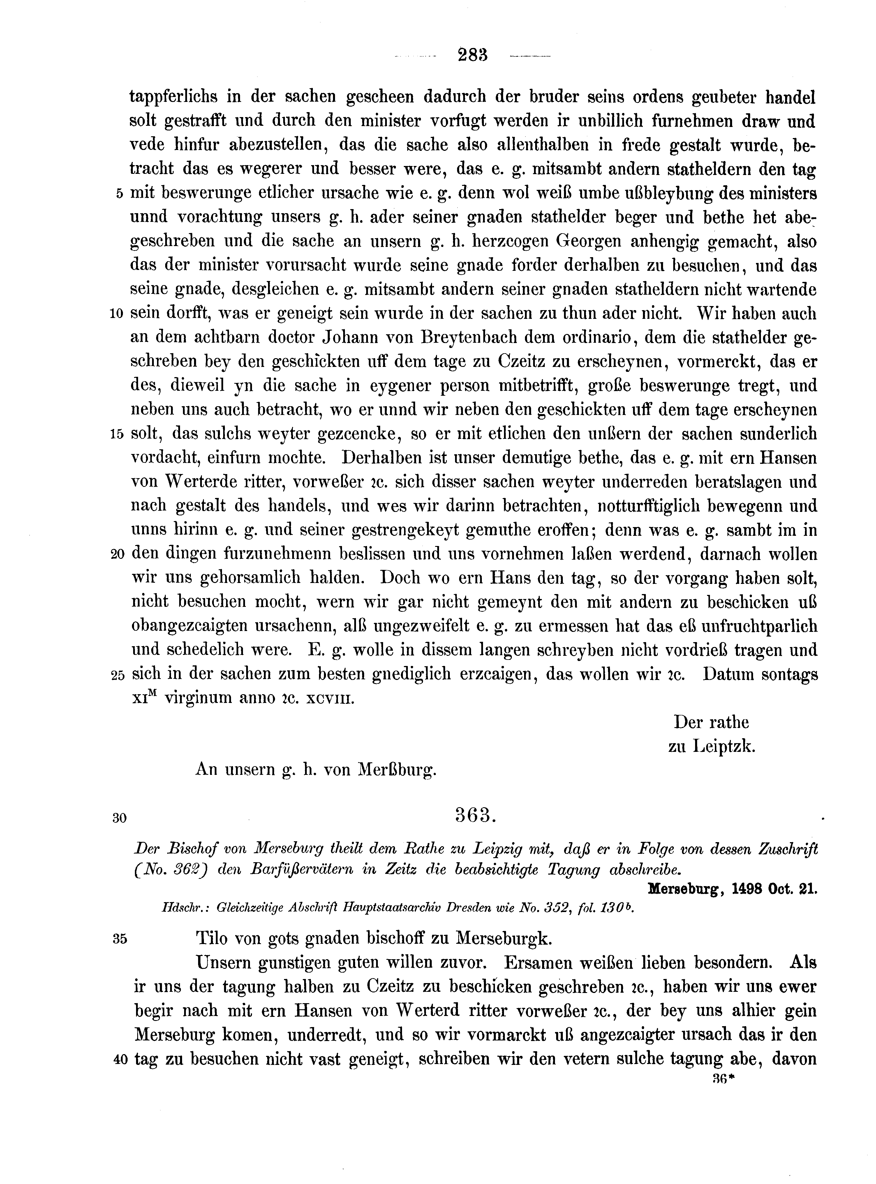 Historische Urkunde Seite 283 aus Band cds2_10