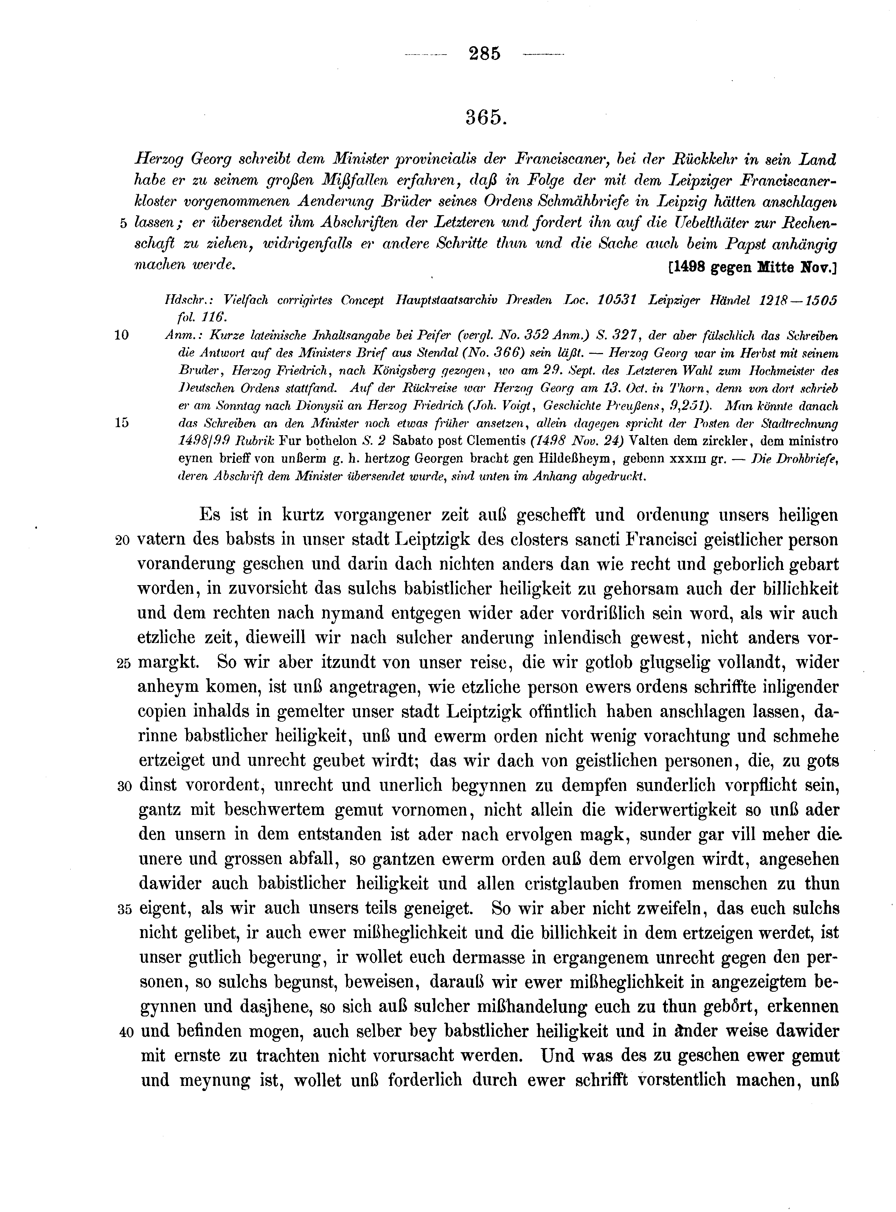 Historische Urkunde Seite 285 aus Band cds2_10