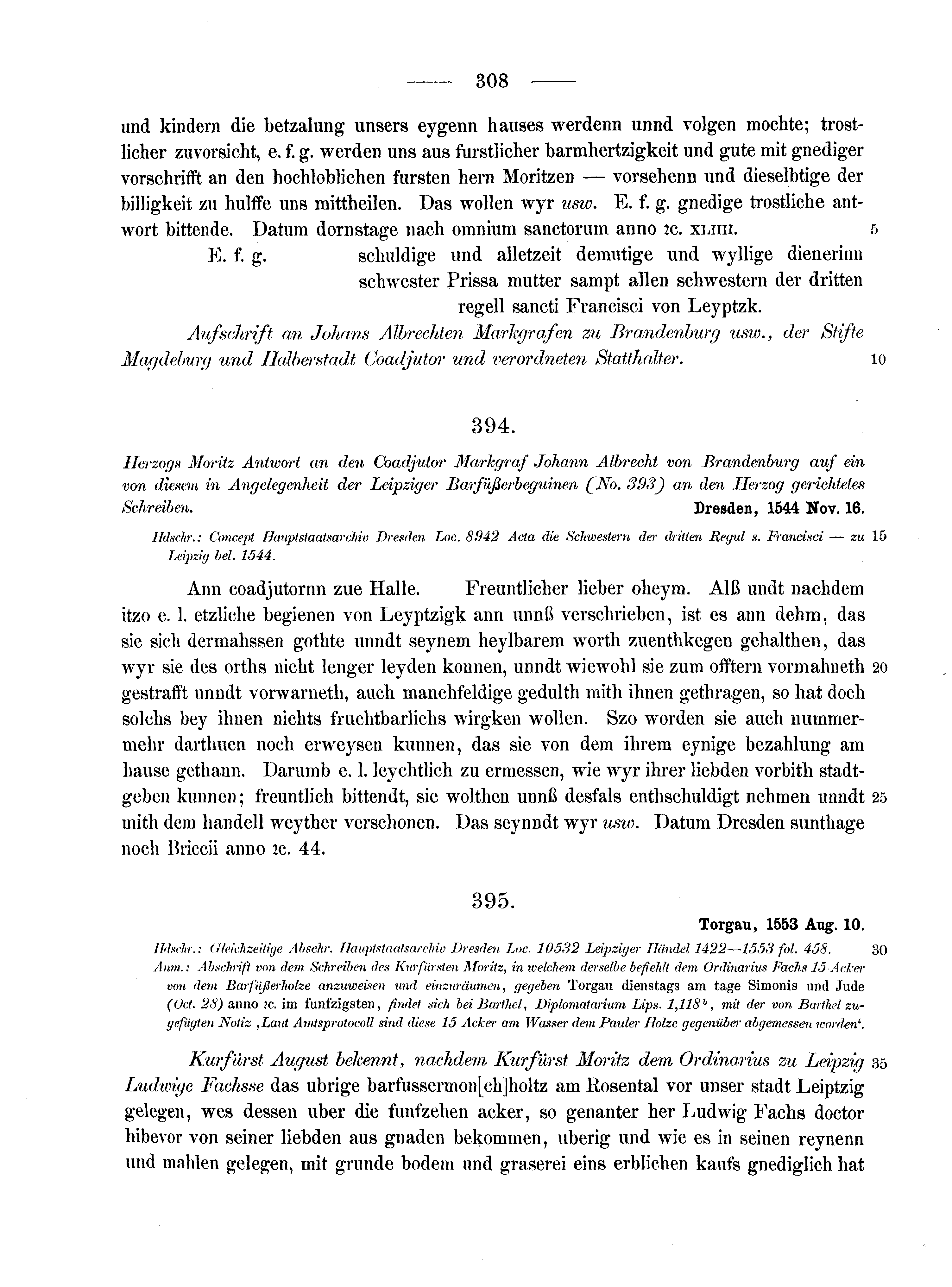 Historische Urkunde Seite 308 aus Band cds2_10