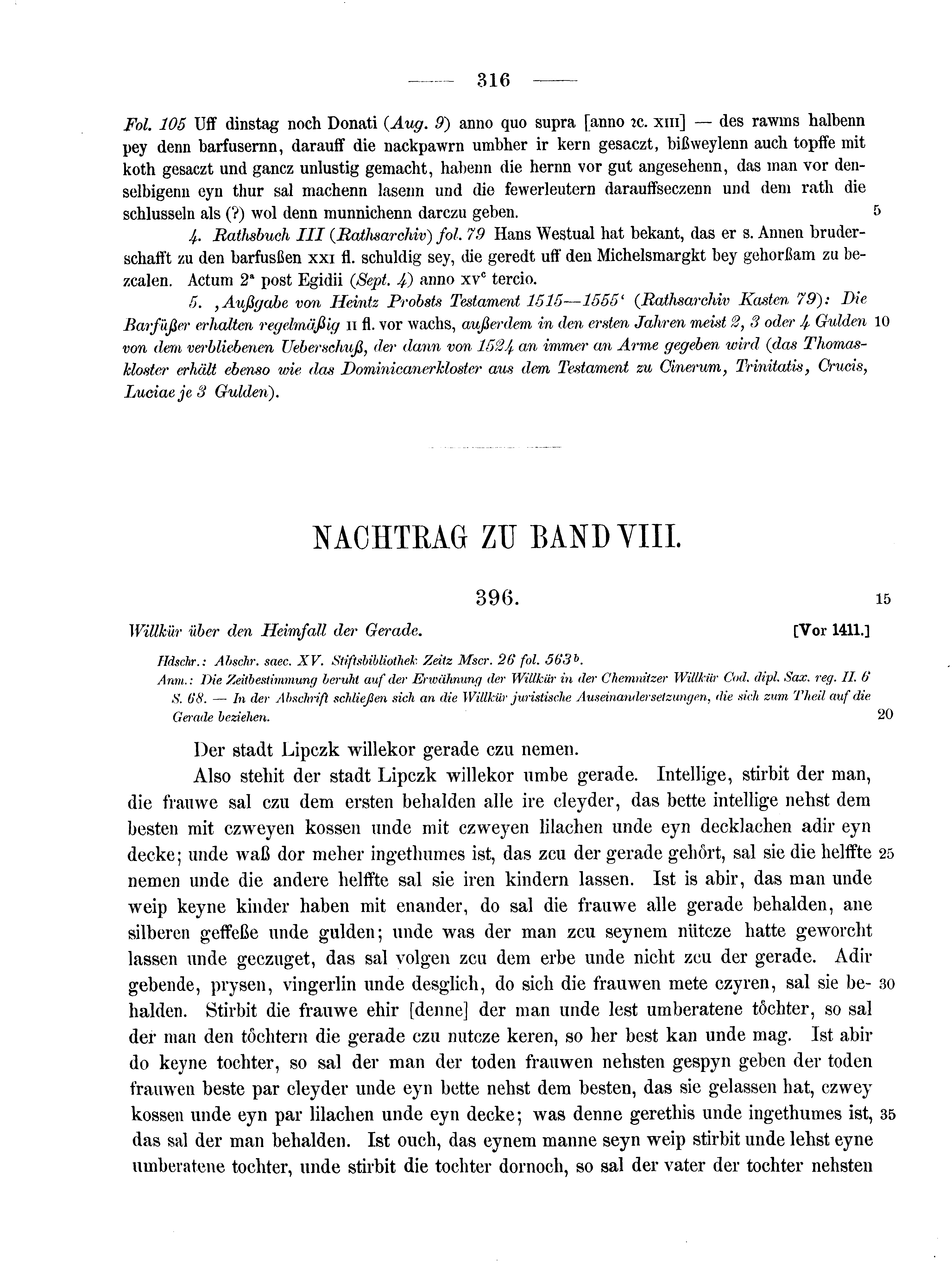 Historische Urkunde Seite 316 aus Band cds2_10