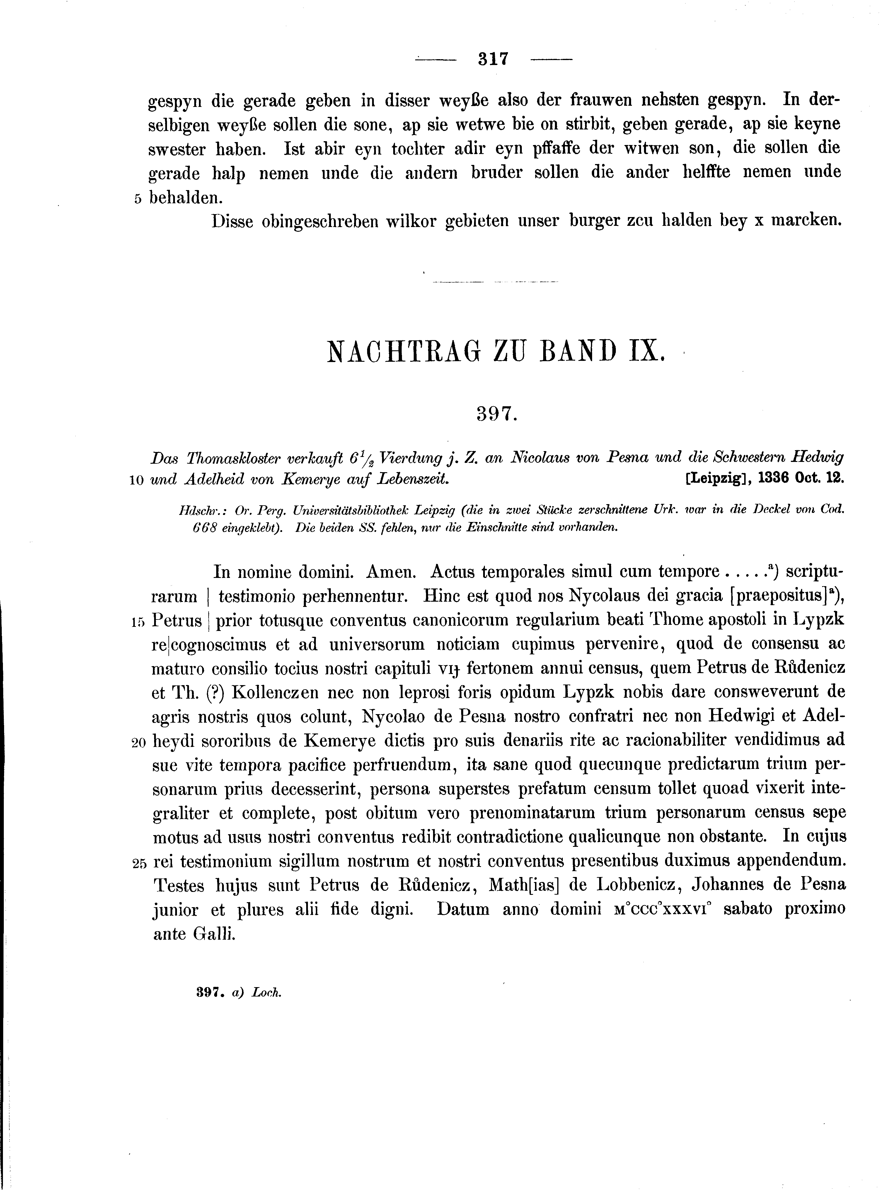 Historische Urkunde Seite 317 aus Band cds2_10