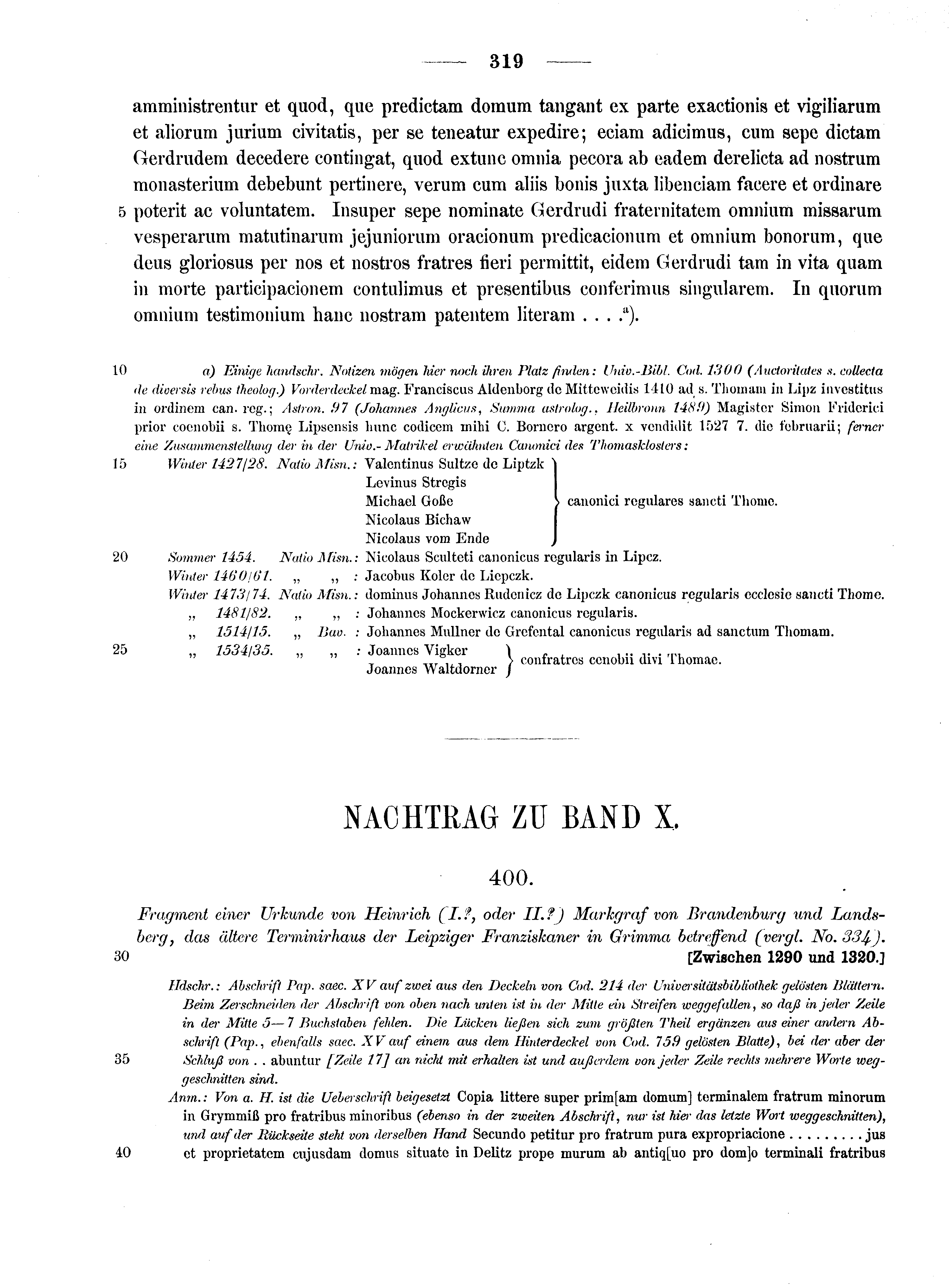 Historische Urkunde Seite 319 aus Band cds2_10