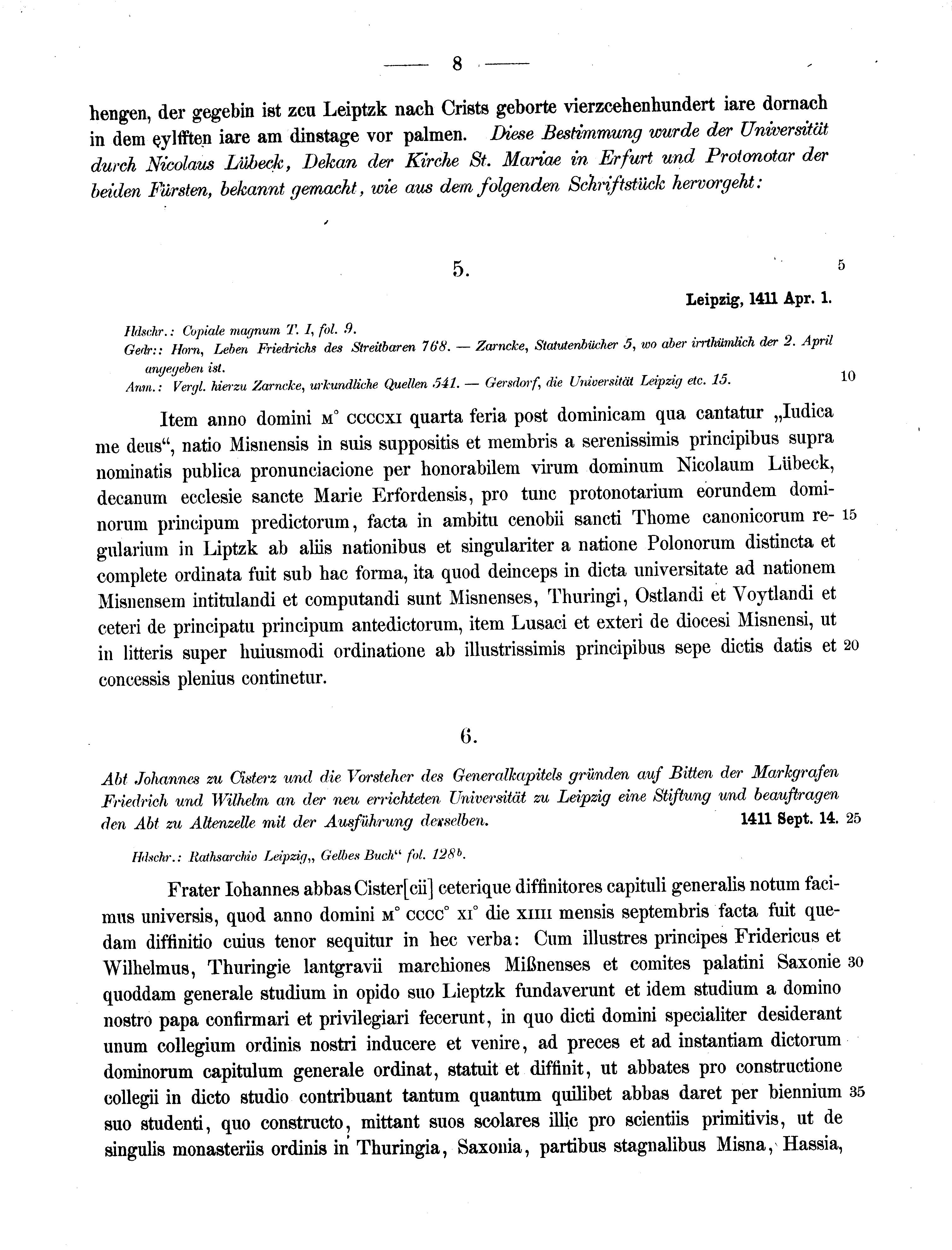 Historische Urkunde Seite 8 aus Band cds2_11