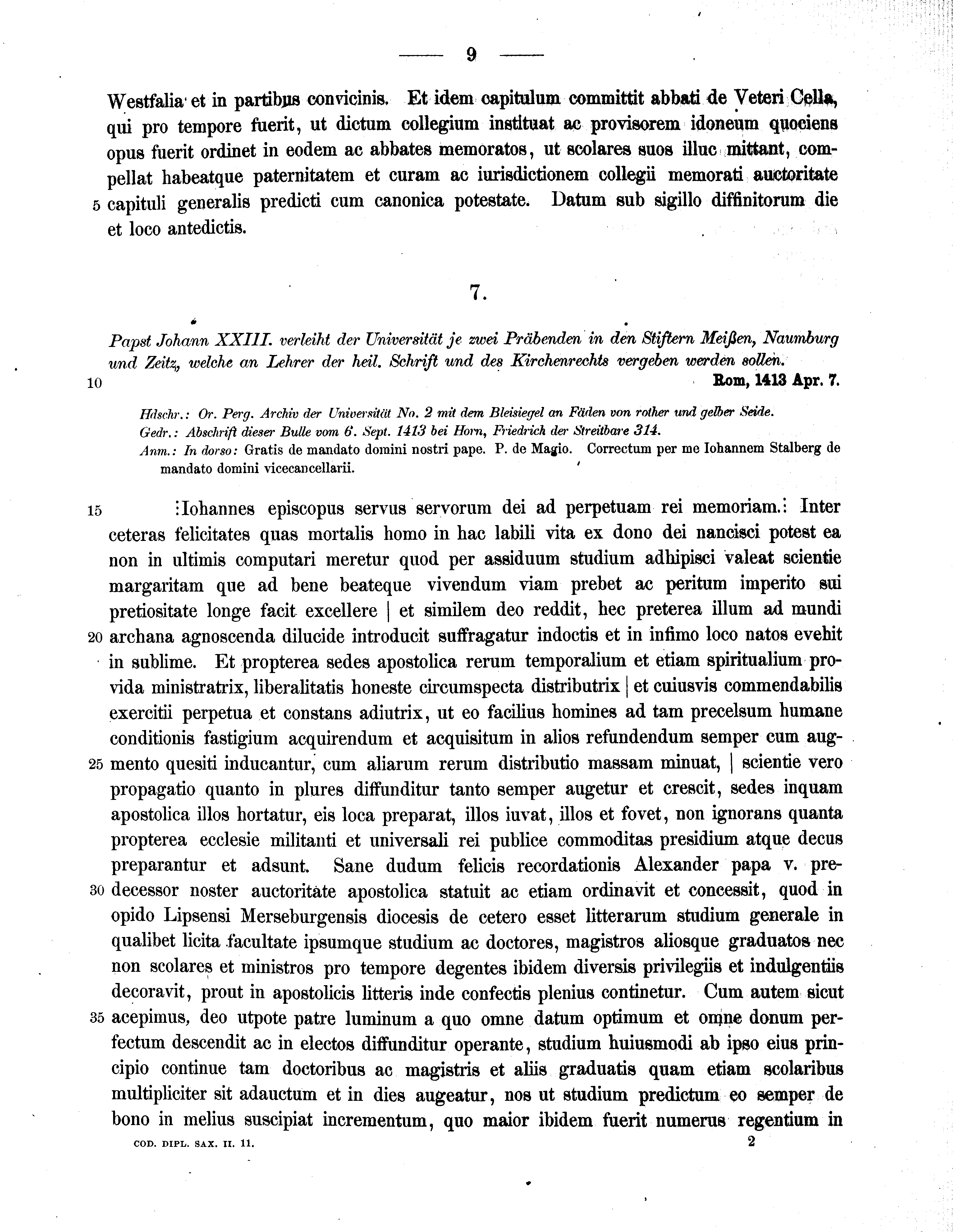 Historische Urkunde Seite 9 aus Band cds2_11