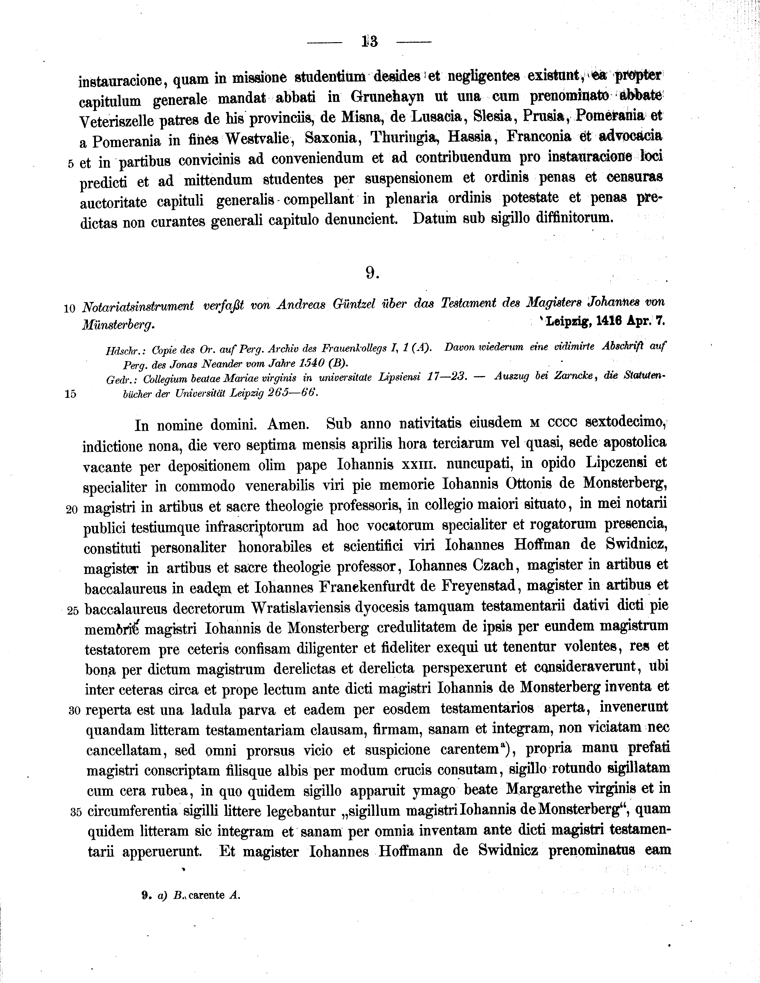 Historische Urkunde Seite 13 aus Band cds2_11