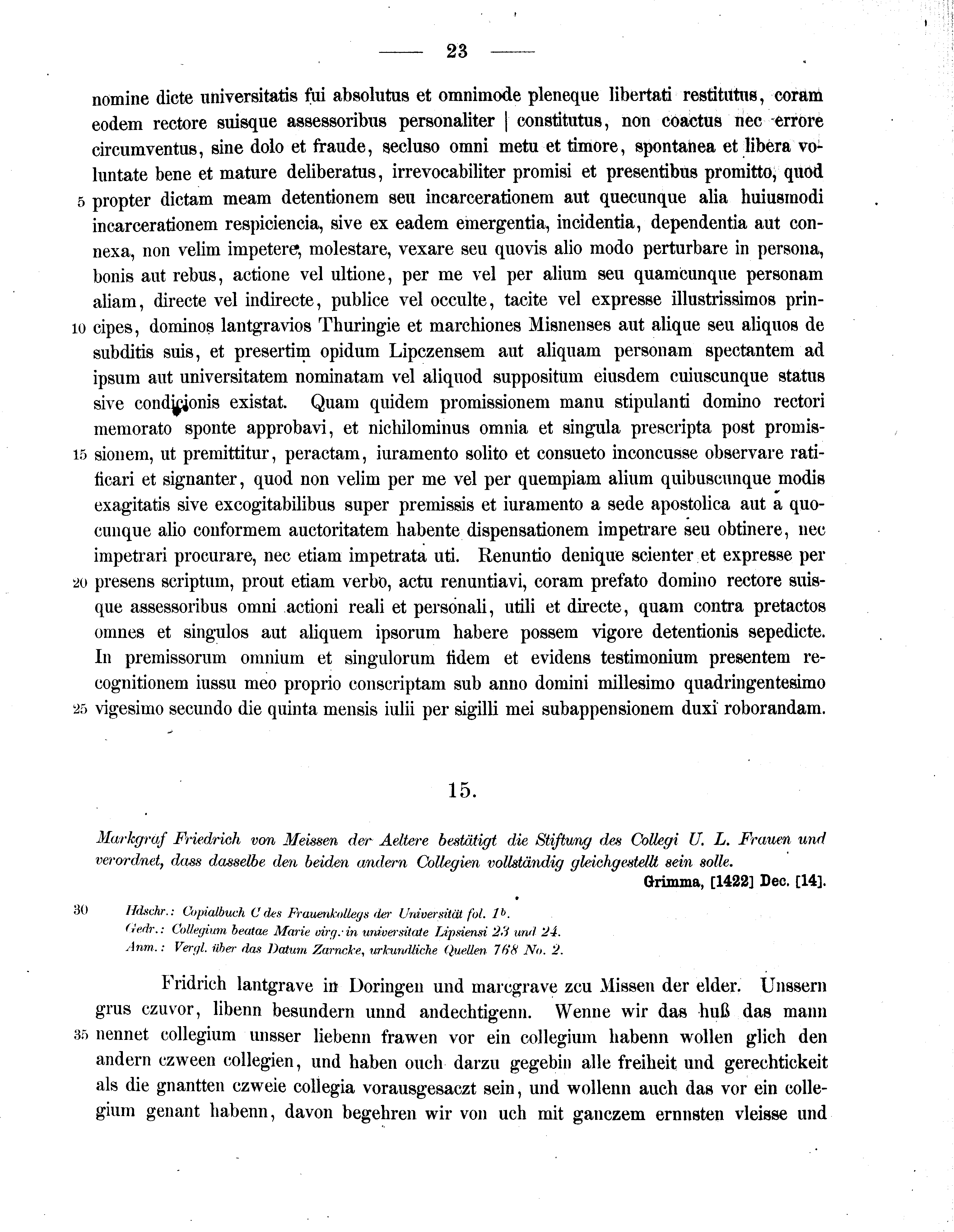 Historische Urkunde Seite 23 aus Band cds2_11