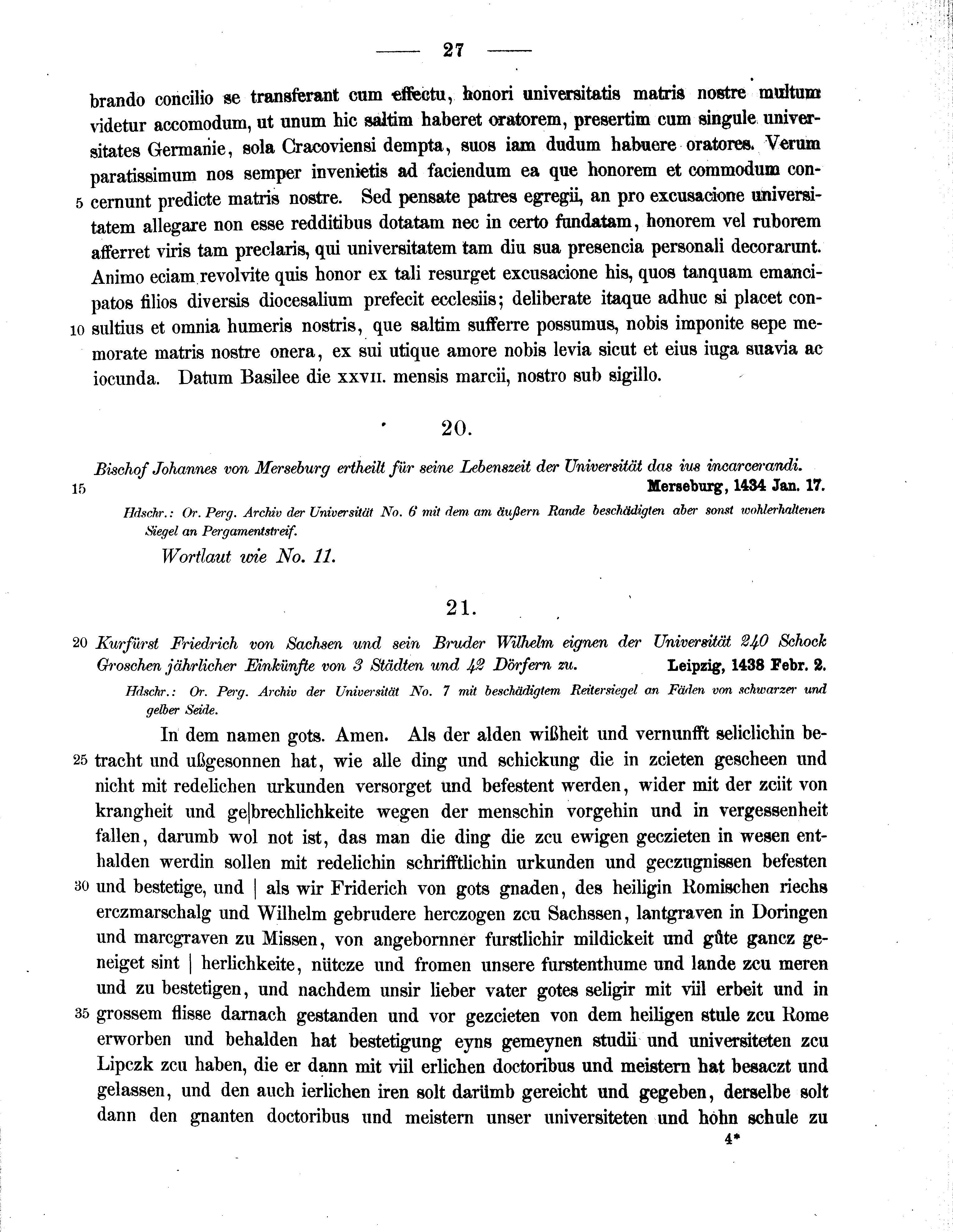 Historische Urkunde Seite 27 aus Band cds2_11