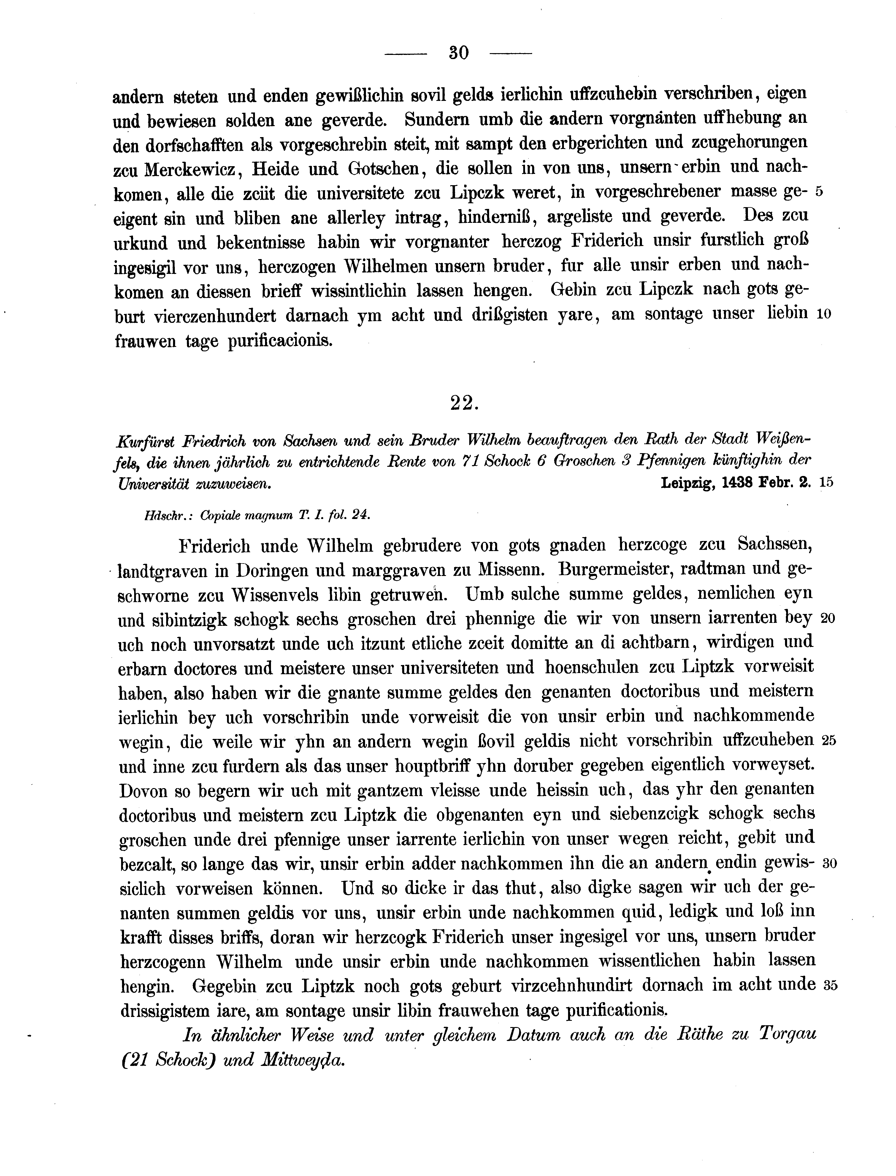 Historische Urkunde Seite 30 aus Band cds2_11
