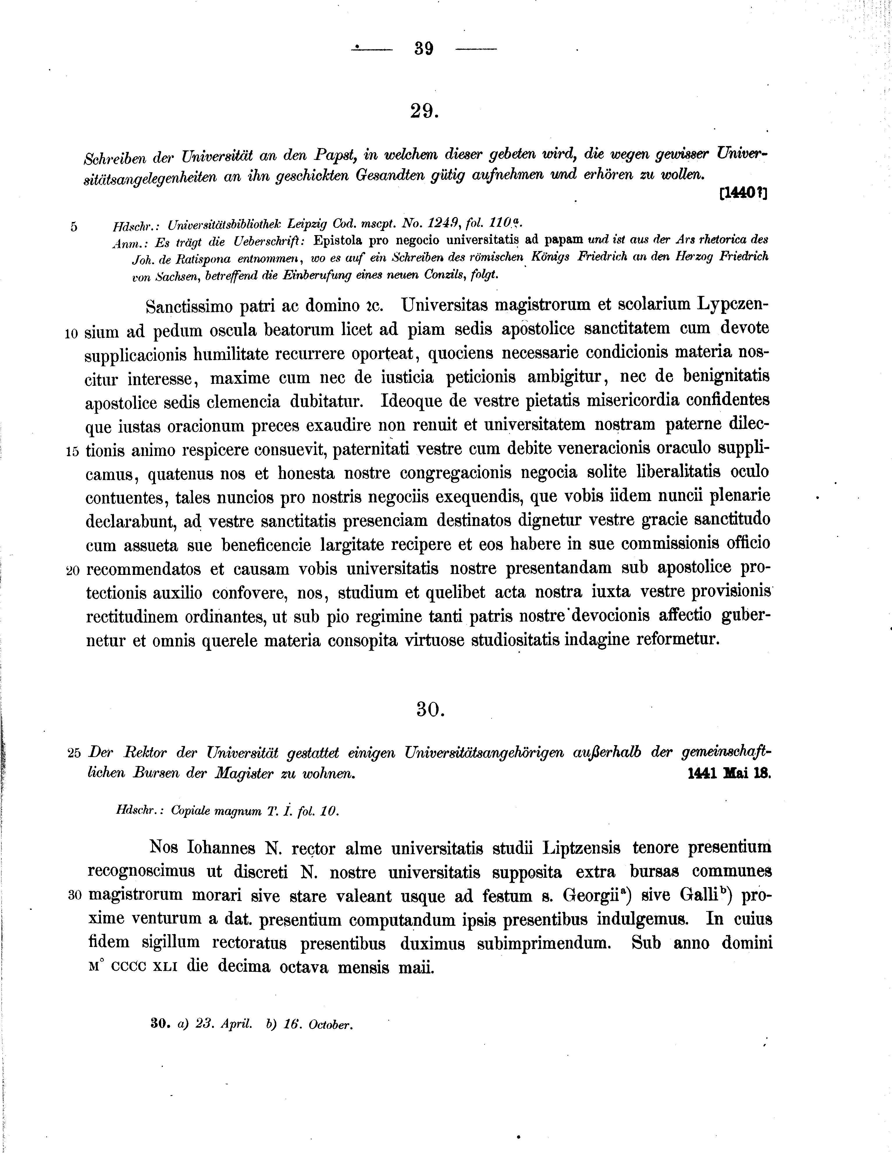 Historische Urkunde Seite 39 aus Band cds2_11