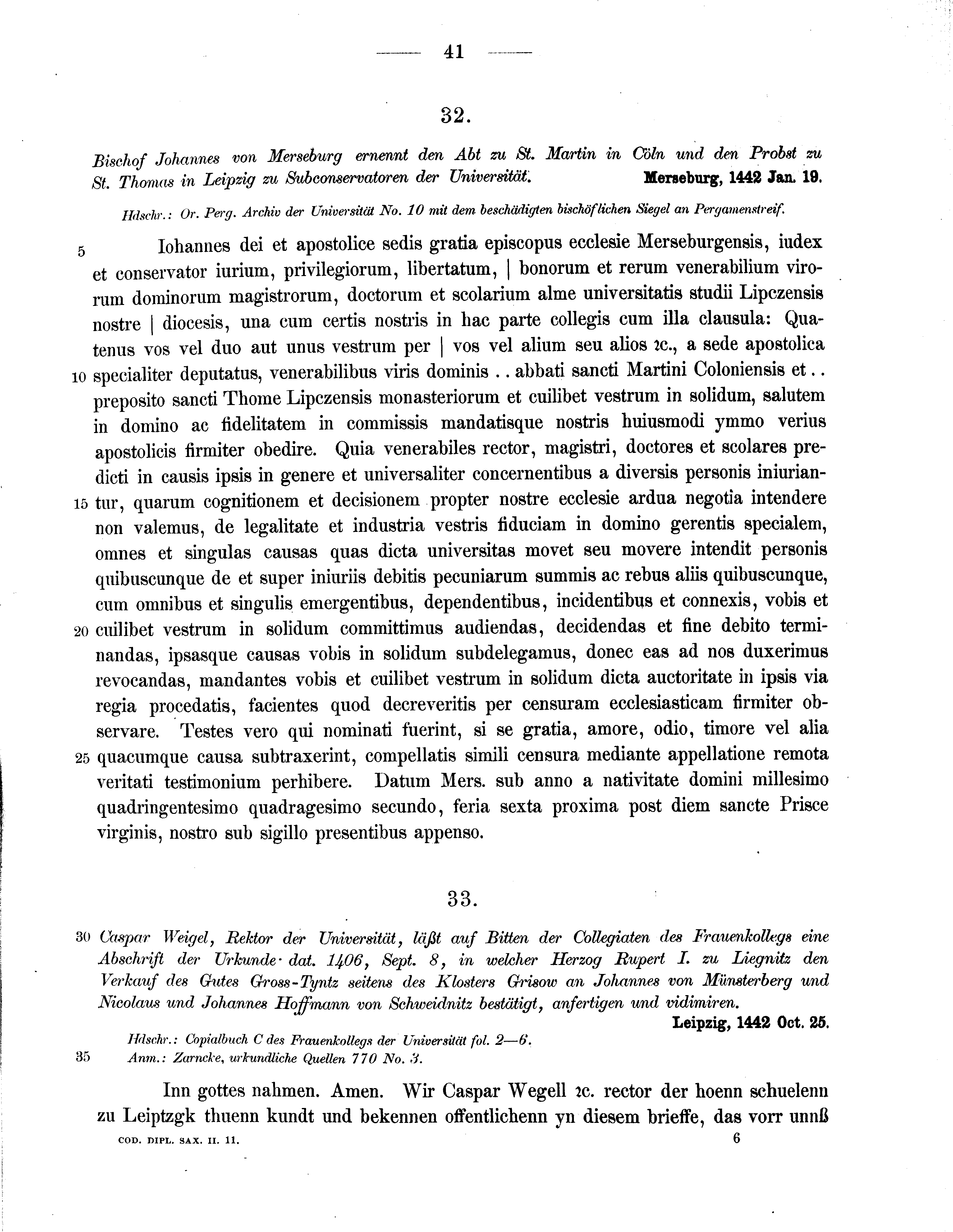 Historische Urkunde Seite 41 aus Band cds2_11