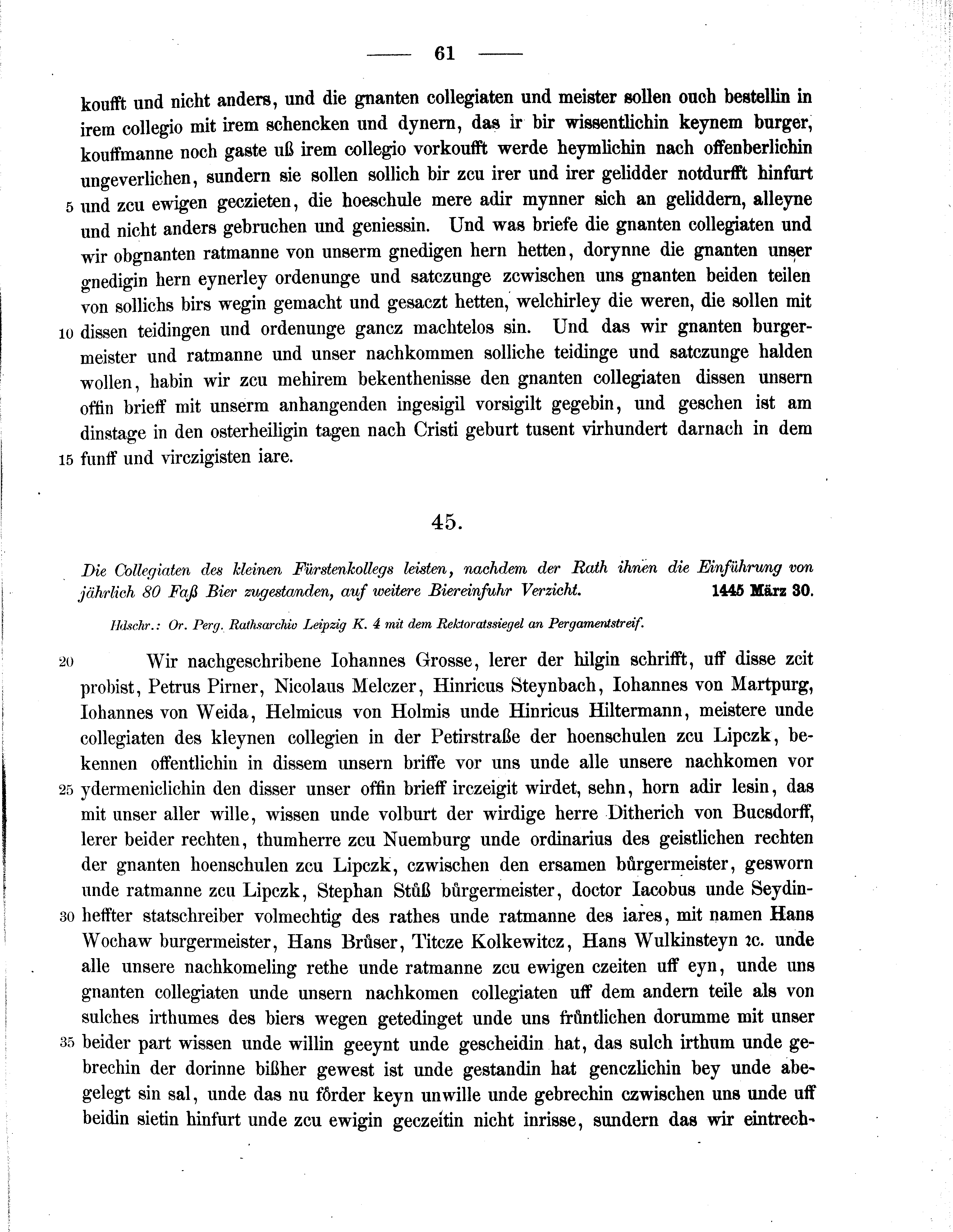 Historische Urkunde Seite 61 aus Band cds2_11