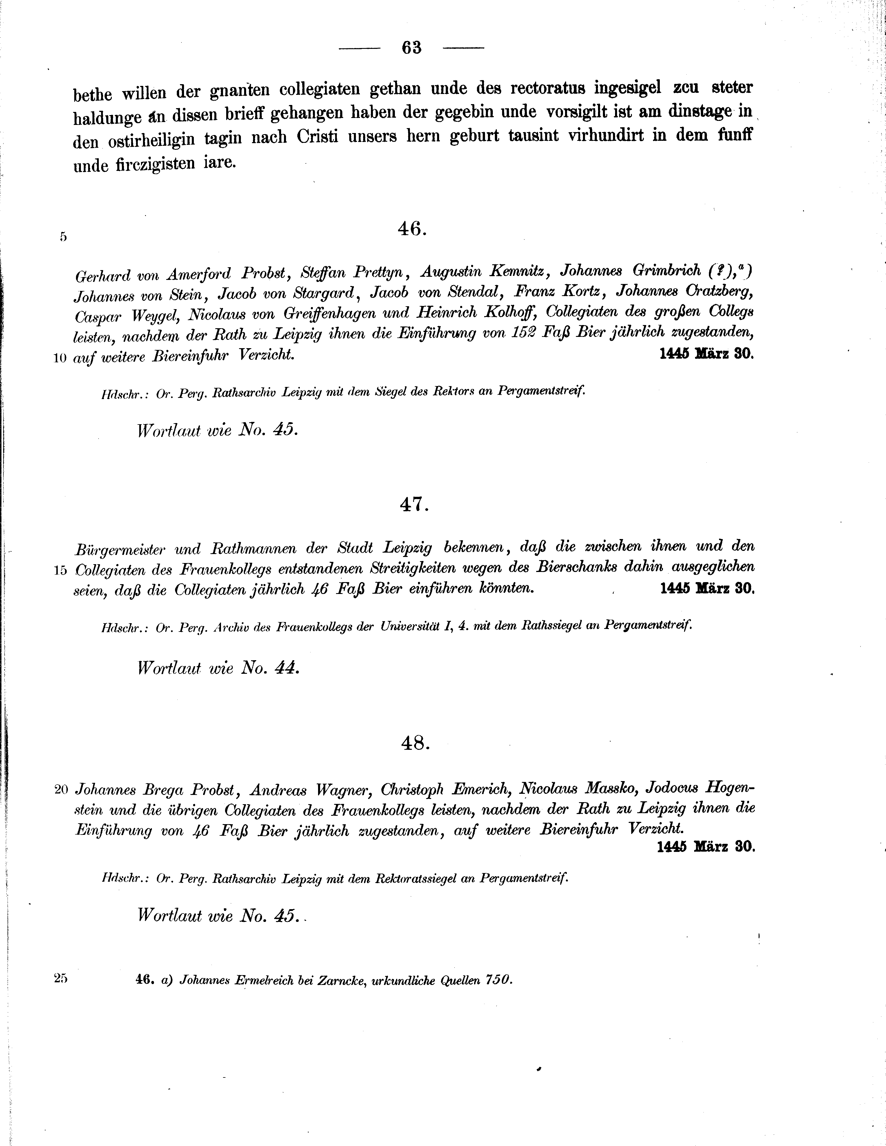 Historische Urkunde Seite 63 aus Band cds2_11