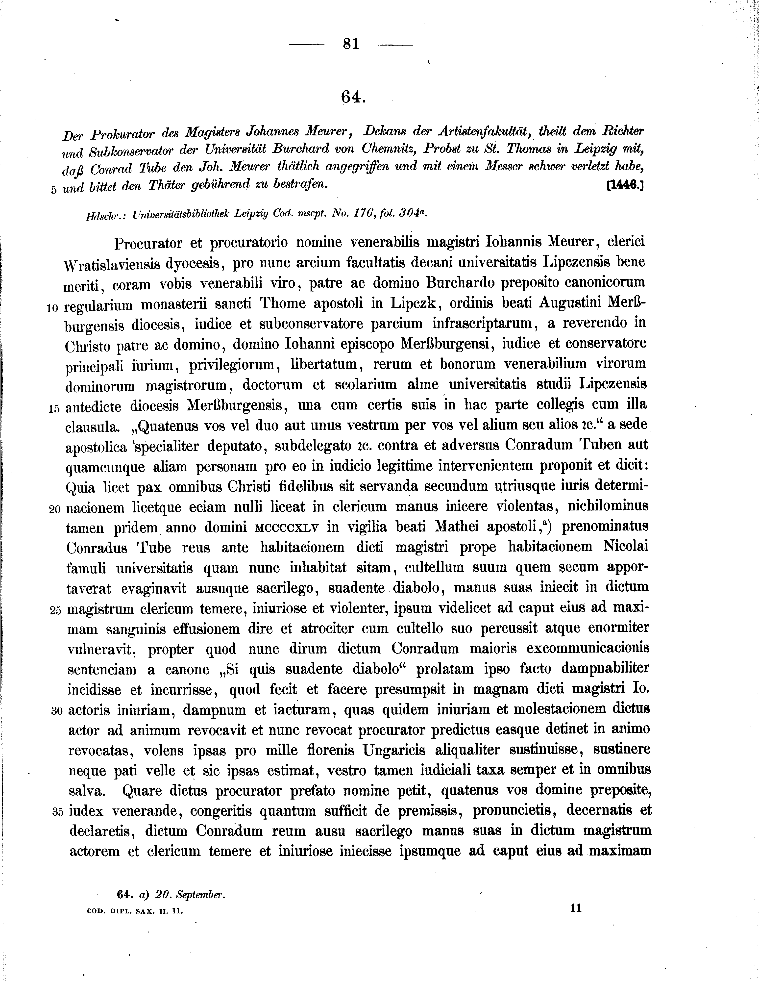 Historische Urkunde Seite 81 aus Band cds2_11